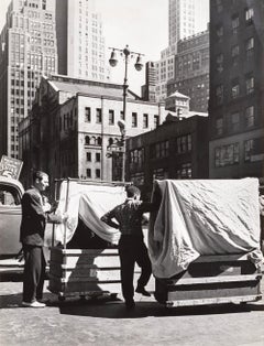 Andreas Feininger - Garment District, New York City, 1940 Signierter Gelatinesplitter