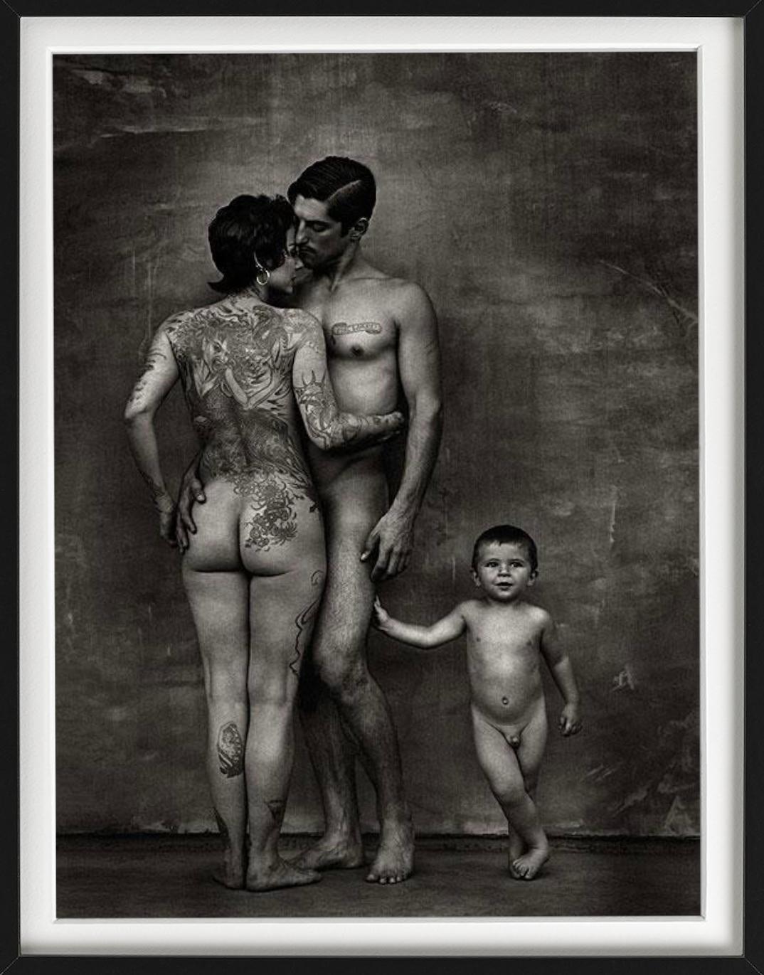 'DD, Tony & Rocco, LA' - tattooed Family portrait, fine art photography, 1996 For Sale 1