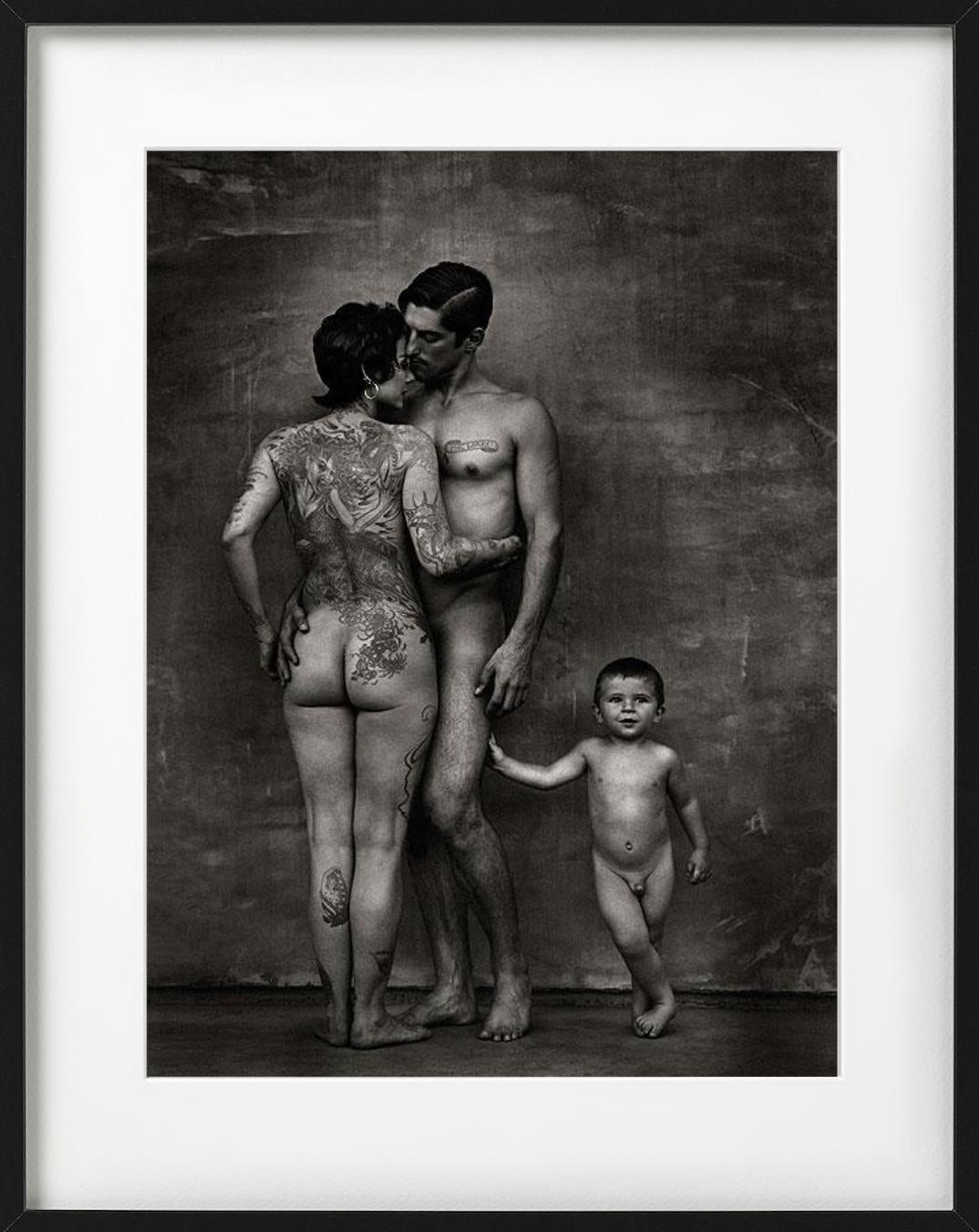 'DD, Tony & Rocco, LA' - tattooed Family portrait, fine art photography, 1996 For Sale 2