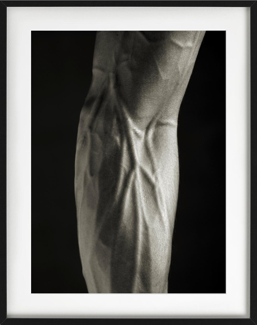 Djalil - Primo piano di un avambraccio muscolare, Fotografia d'autore, 2011 - Nude Photograph Nero di Andreas H. Bitesnich