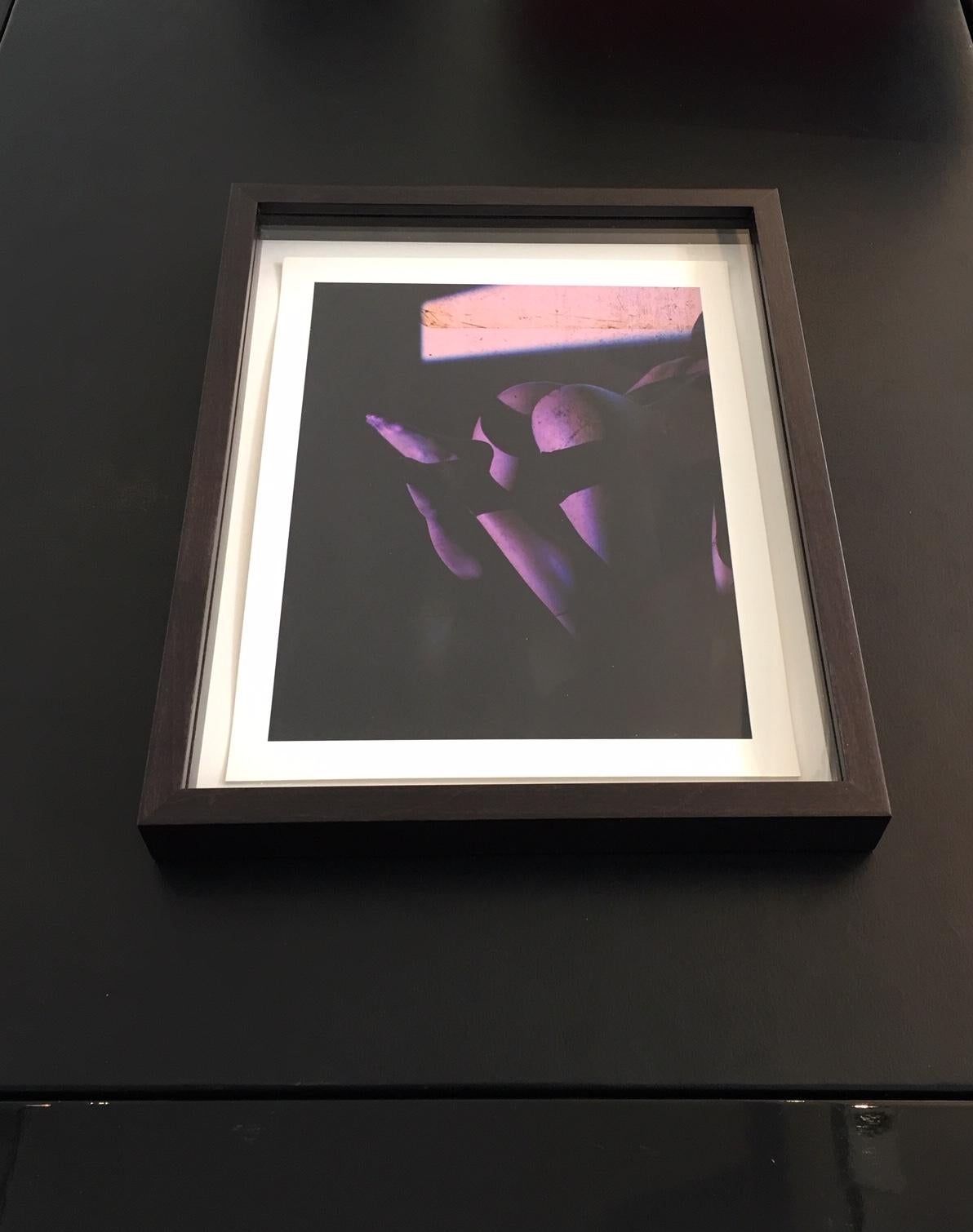 Erotic Nude -  artwork in violet shades - Photograph by Andreas H. Bitesnich