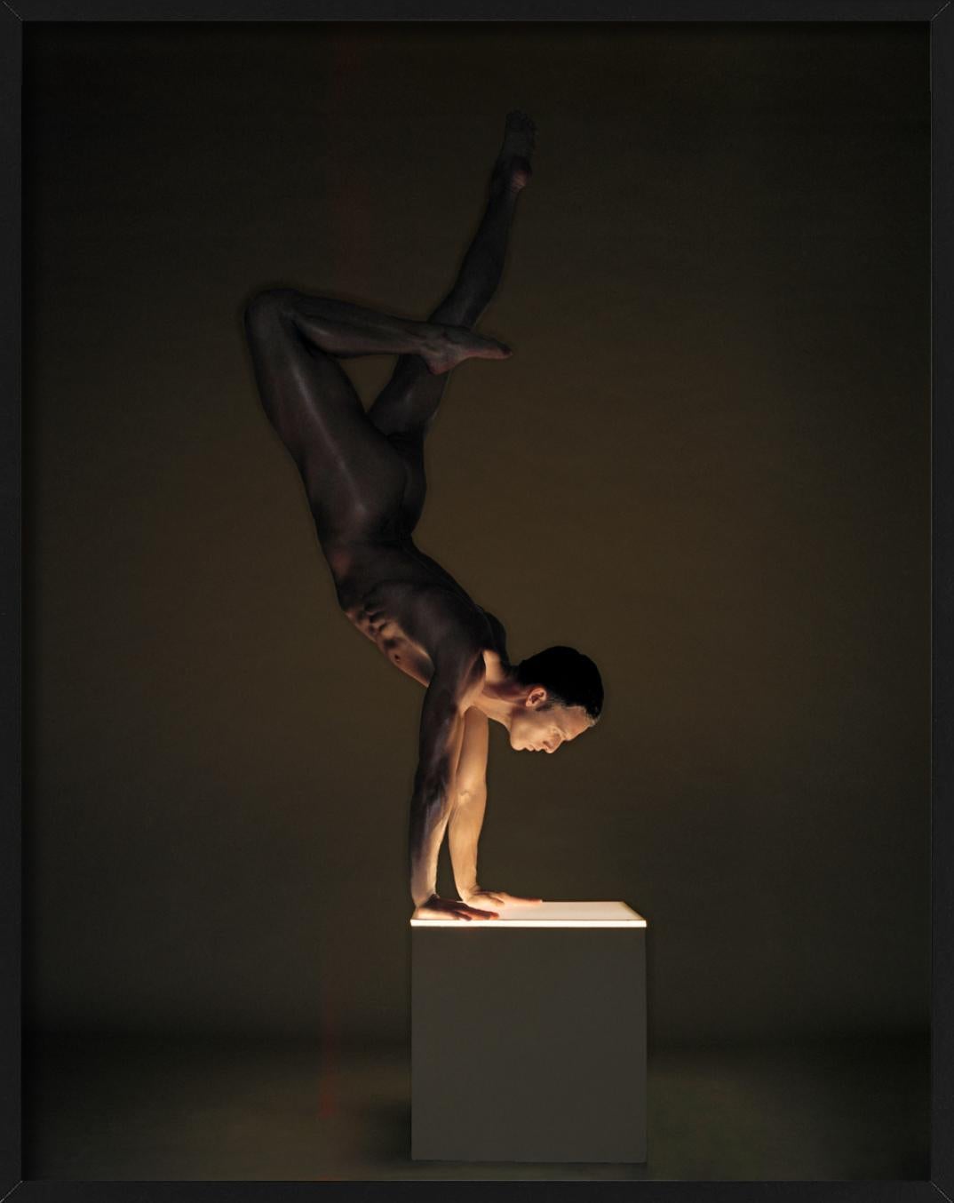 Mickey Vienna - male nude in acrobatic pose, Fine Art Photography, 2002 For Sale 3