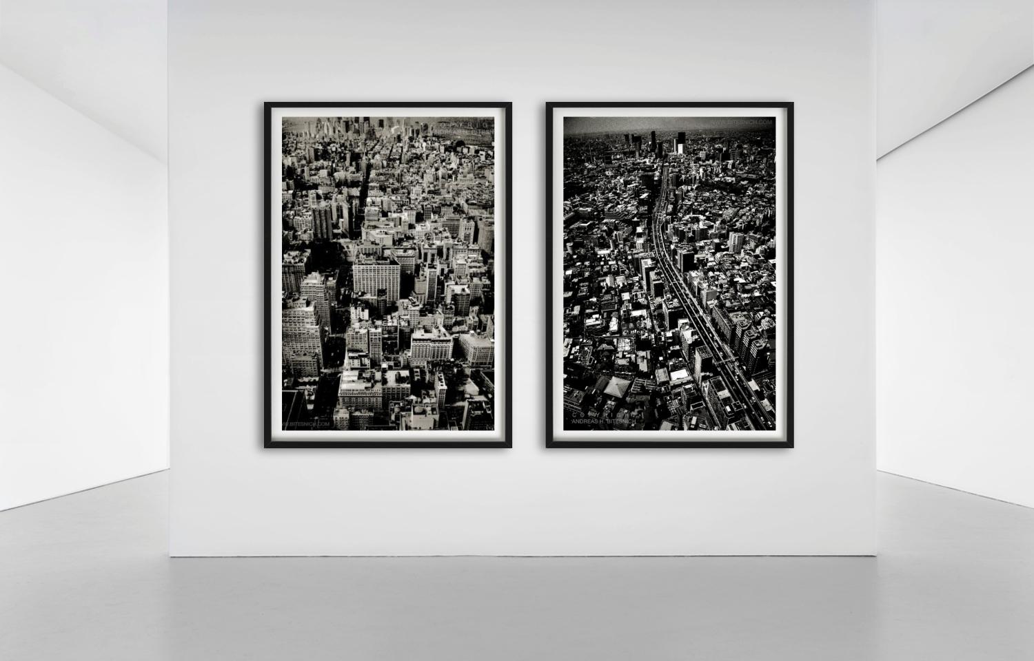 NYC LOOKING SOUTH - New York, Deeper Shades, Fine Art Photography, 2011 - Black Black and White Photograph by Andreas H. Bitesnich