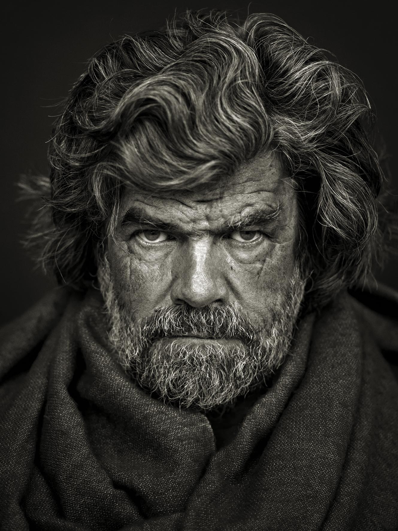 Andreas H. Bitesnich Black and White Photograph - Reinhold Messner