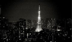 Tokyo Tower Japan Deeper Shades, illuminated by night, Fine Art Photography
