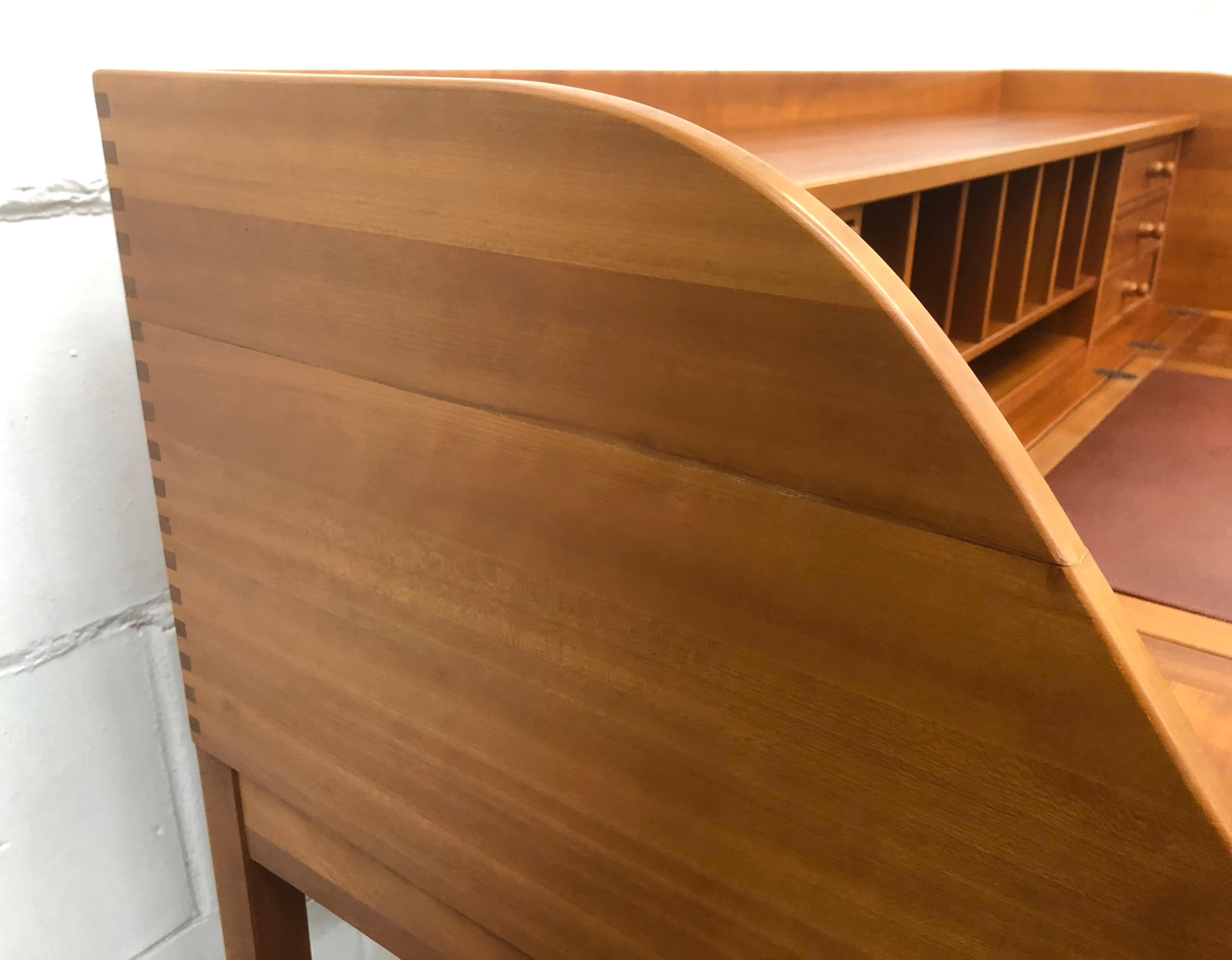 Mid-Century Modern Andreas Hansen Cherry Desk for Hadsten Traeindustri For Sale