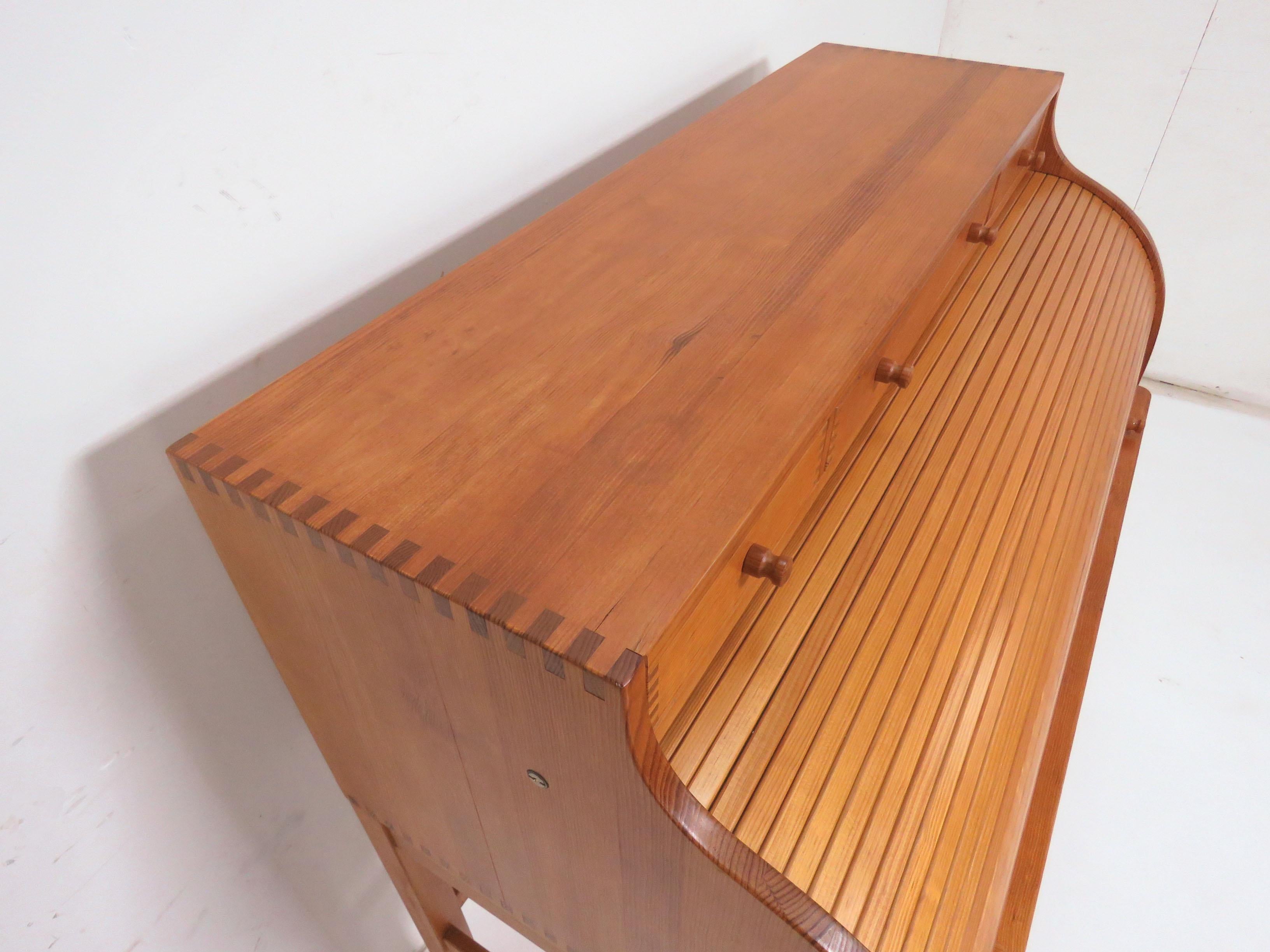 Andreas Hansen Danish Roll Top Writing Desk 6