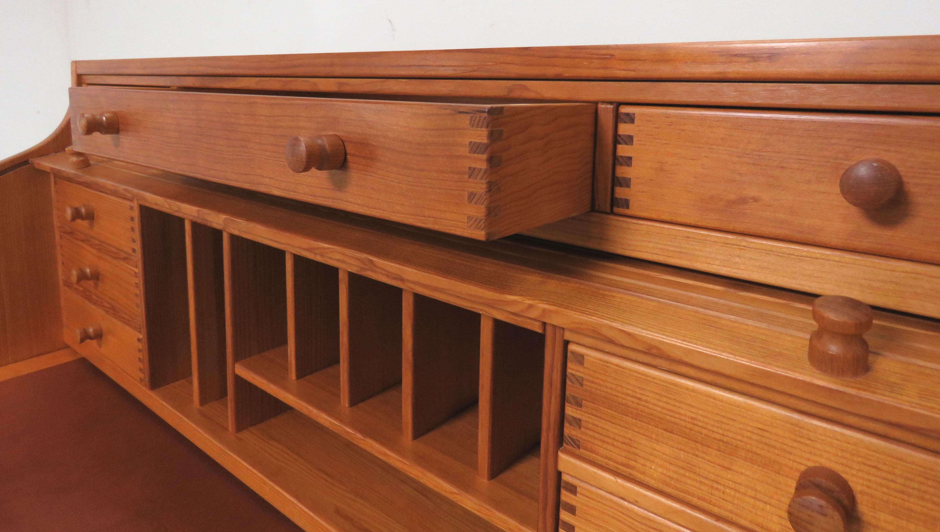 Late 20th Century Andreas Hansen Danish Roll Top Writing Desk
