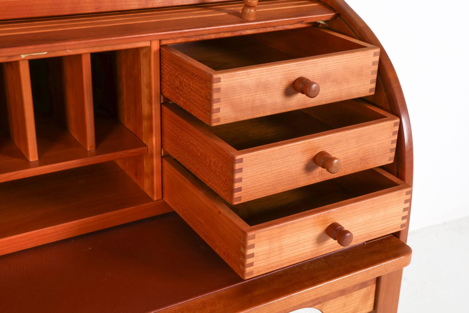 Andreas Hansen for Hadsten Teak Roll-Top Secretary Desk, Circa 1970's 4