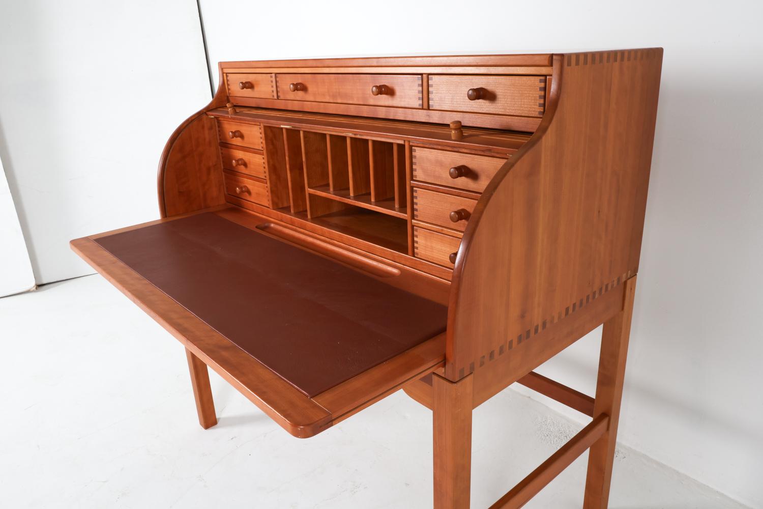 Andreas Hansen for Hadsten Teak Roll-Top Secretary Desk, Circa 1970's 7