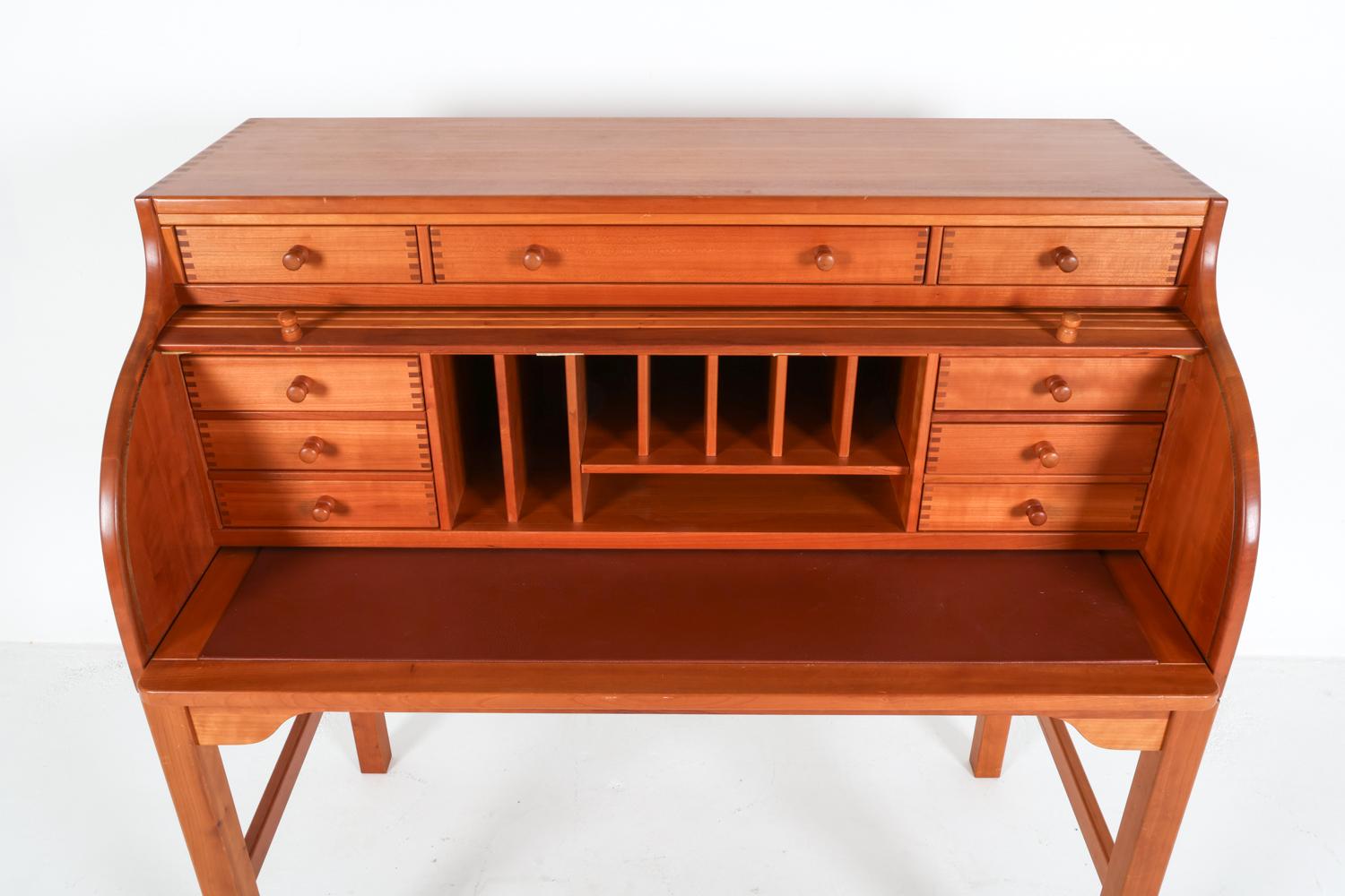 Andreas Hansen for Hadsten Teak Roll-Top Secretary Desk, Circa 1970's 1