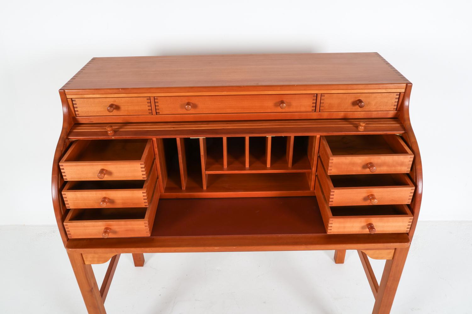 Andreas Hansen for Hadsten Teak Roll-Top Secretary Desk, Circa 1970's 2