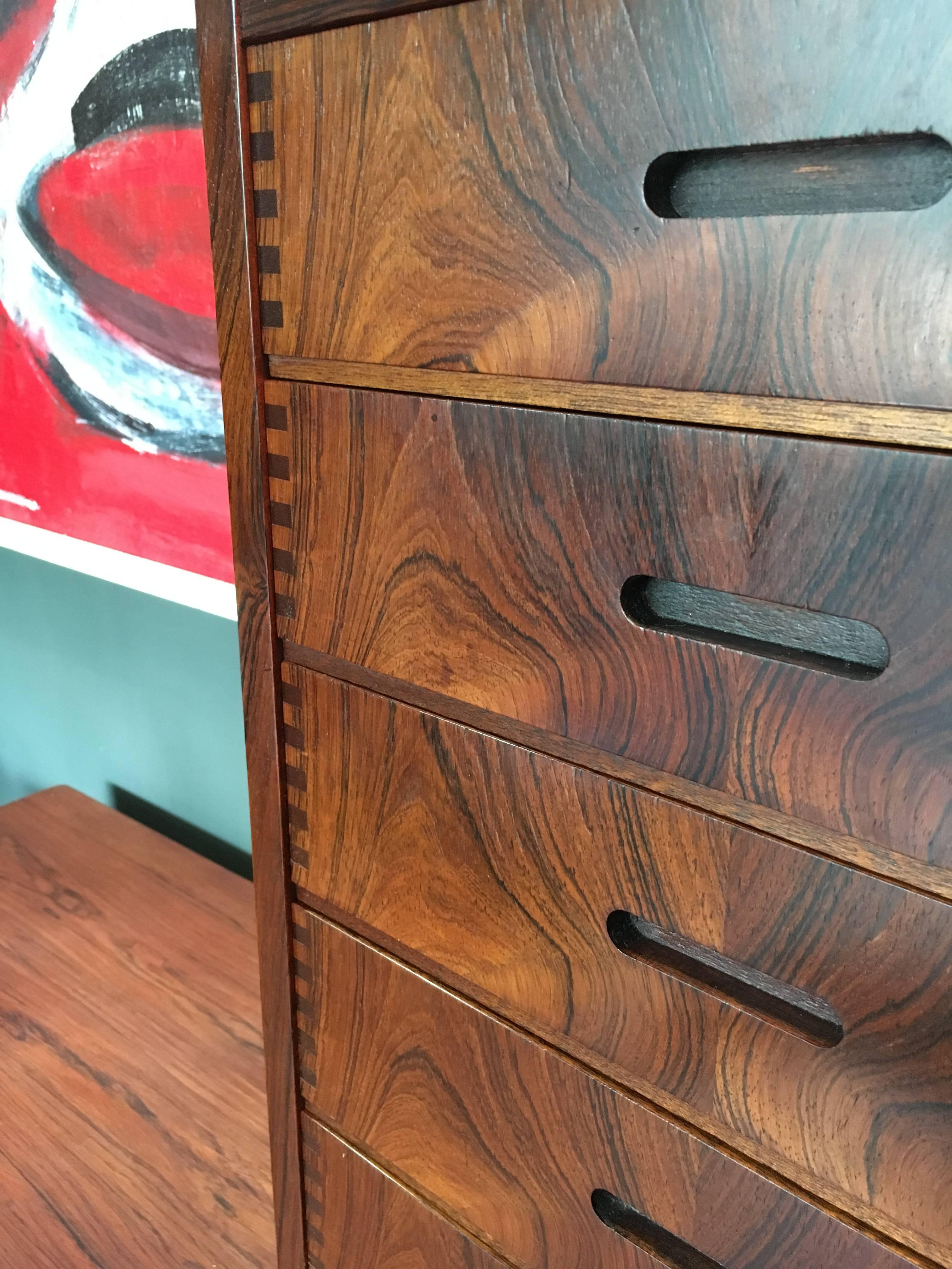 Mid-Century Modern Andreas Hansen, Midcentury Rosewood Chest of Drawers