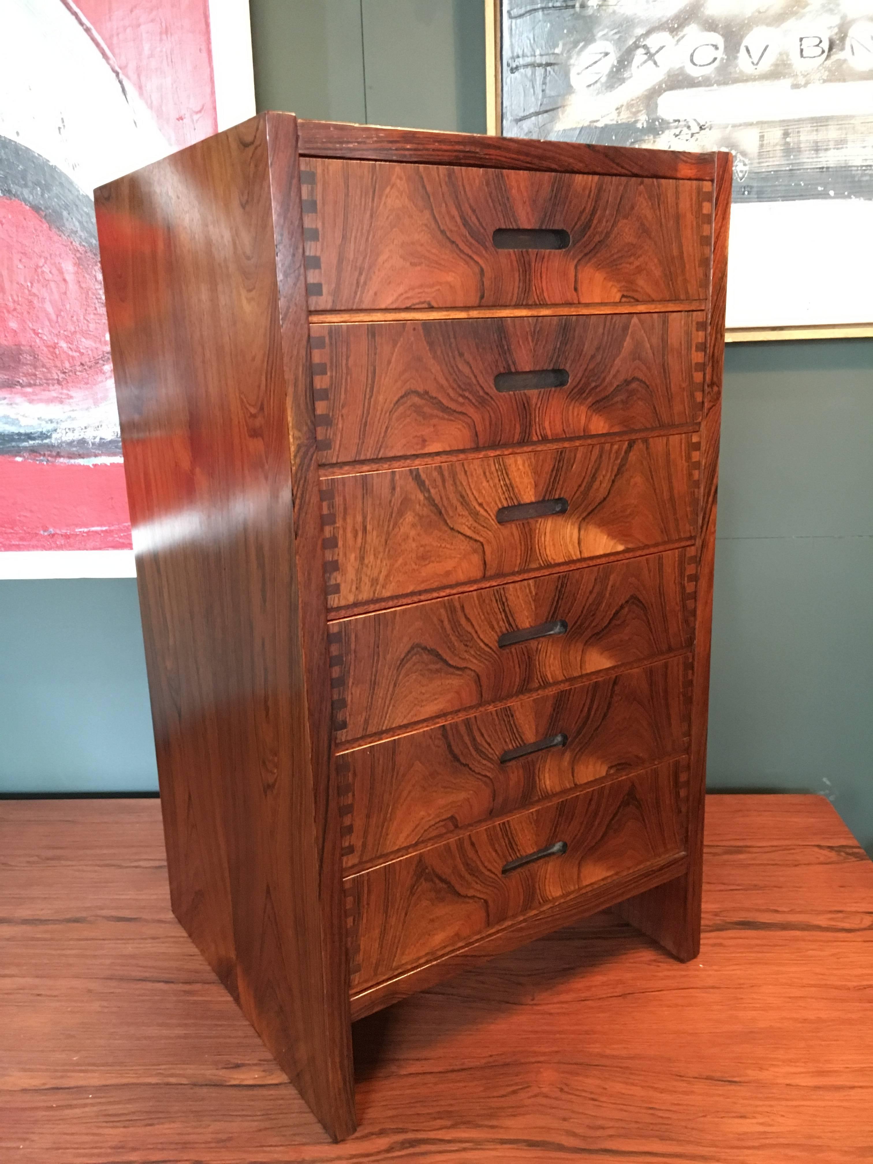 20th Century Andreas Hansen, Midcentury Rosewood Chest of Drawers
