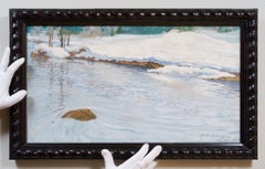 Spring Flood, Ockelbo – Rare Winter Landscape by Andreas Hanson, 1917