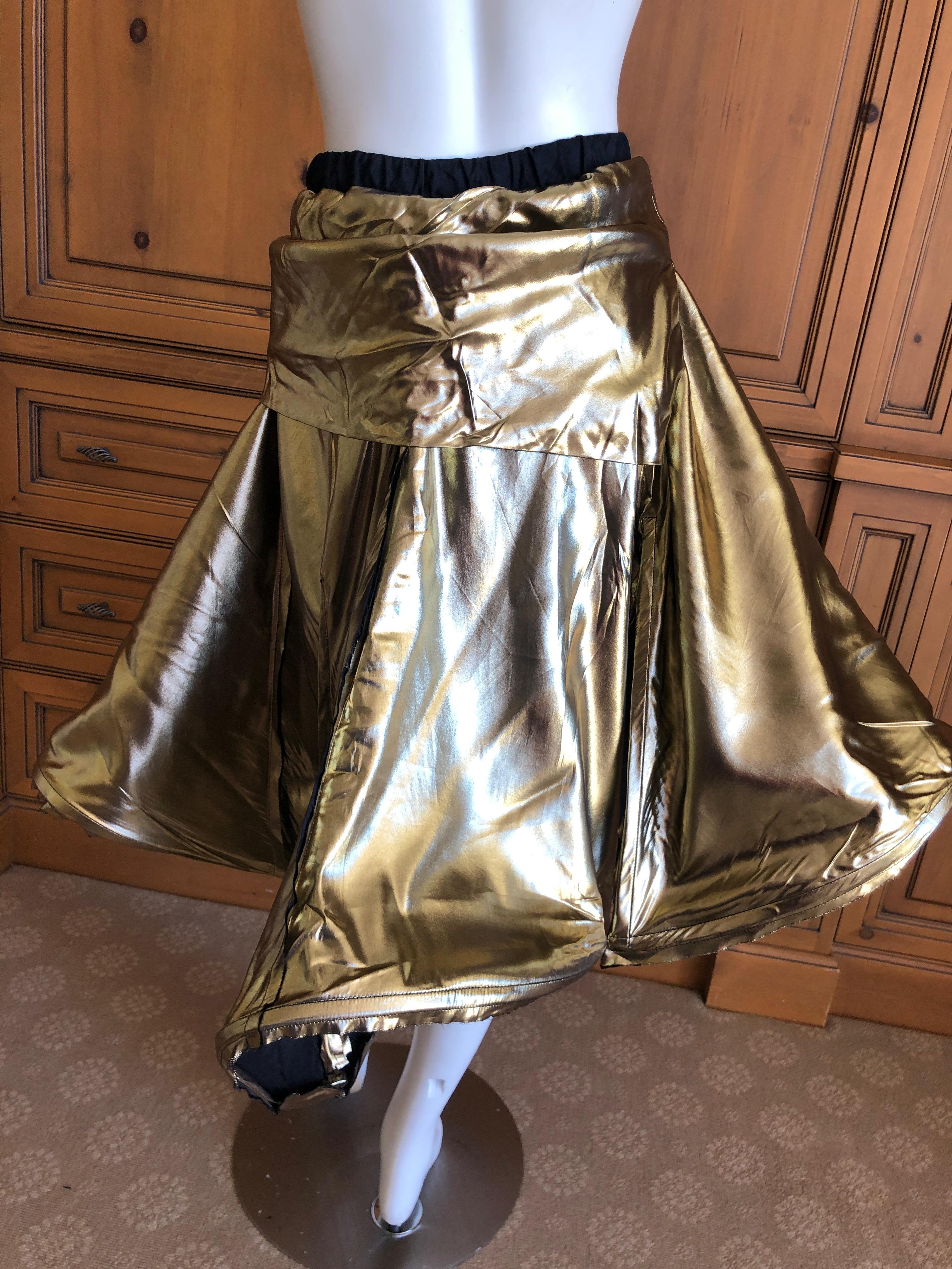 Women's or Men's Andreas Kronthaler for Vivienne Westwood 2016 Gold Lame Skirt or Dress For Sale