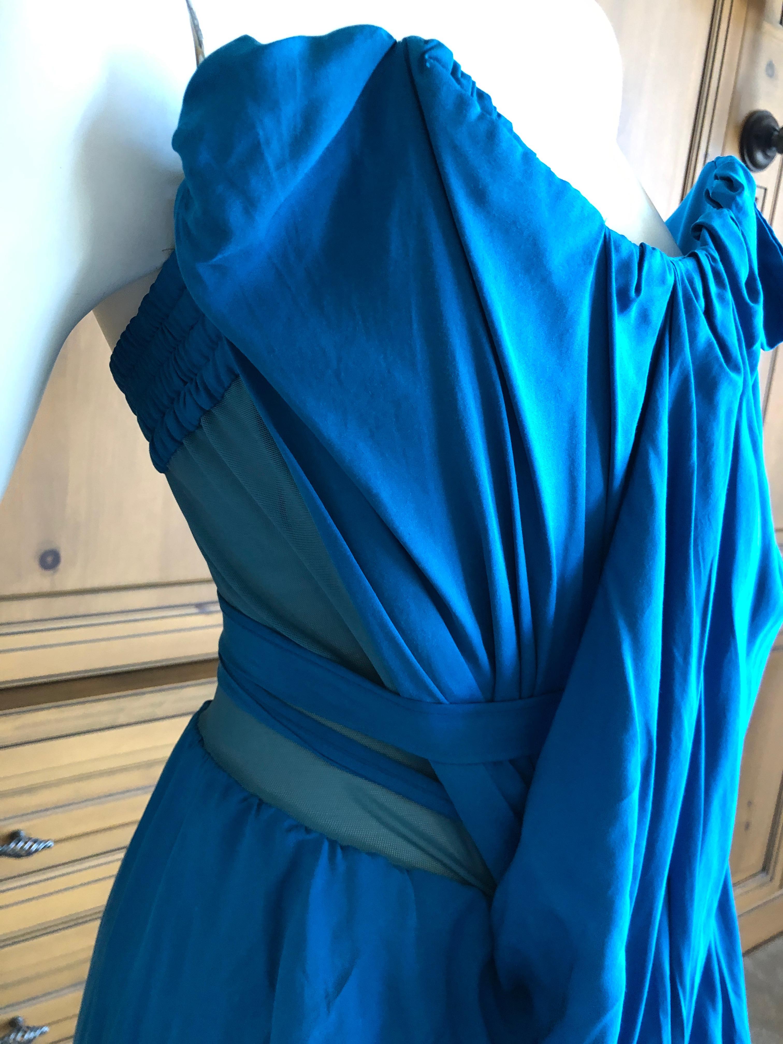 Women's Andreas Kronthaler for Vivienne Westwood Blue Evening Dress with Built In Corset For Sale