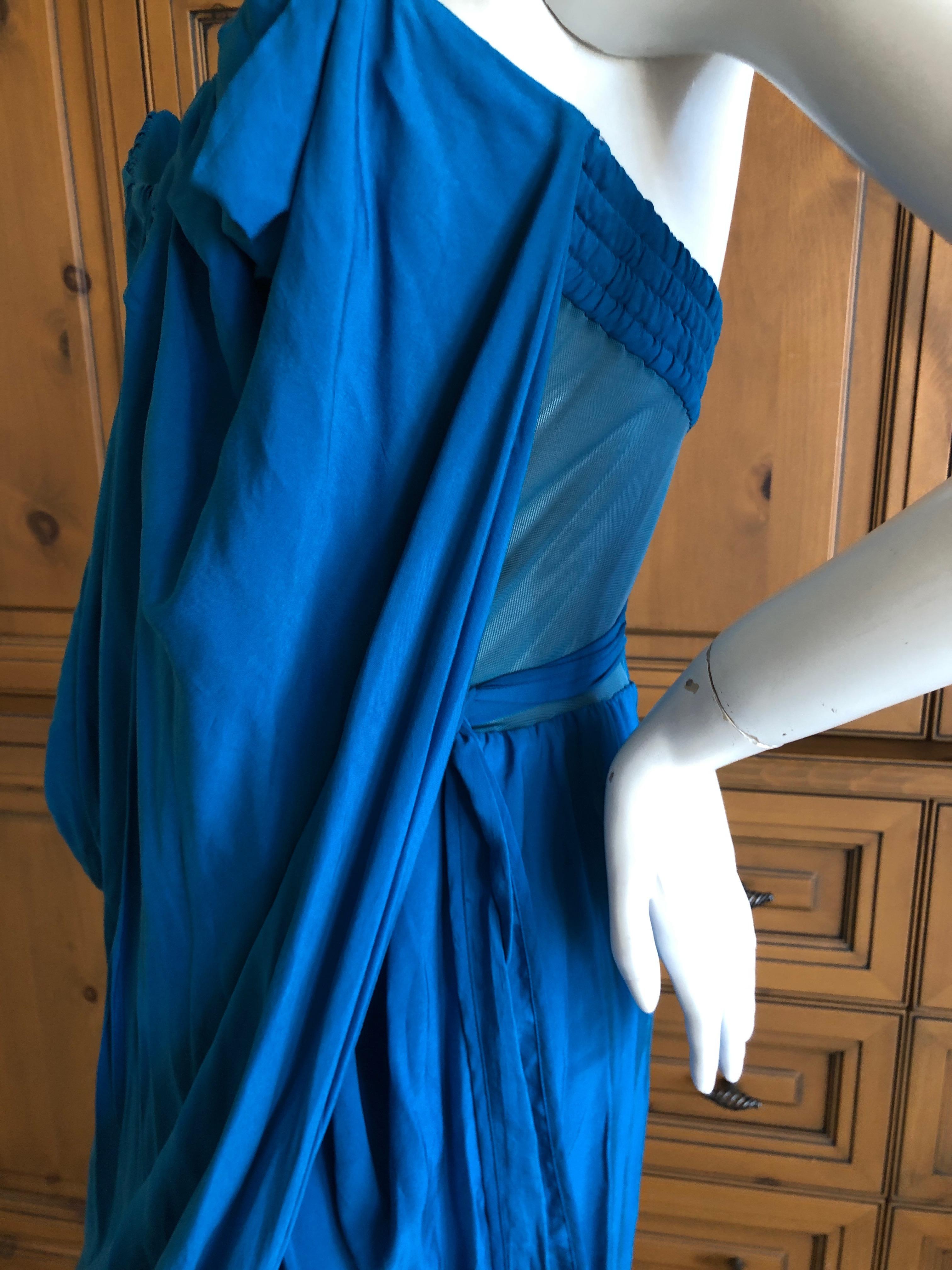 Andreas Kronthaler for Vivienne Westwood Blue Evening Dress with Built In Corset For Sale 1