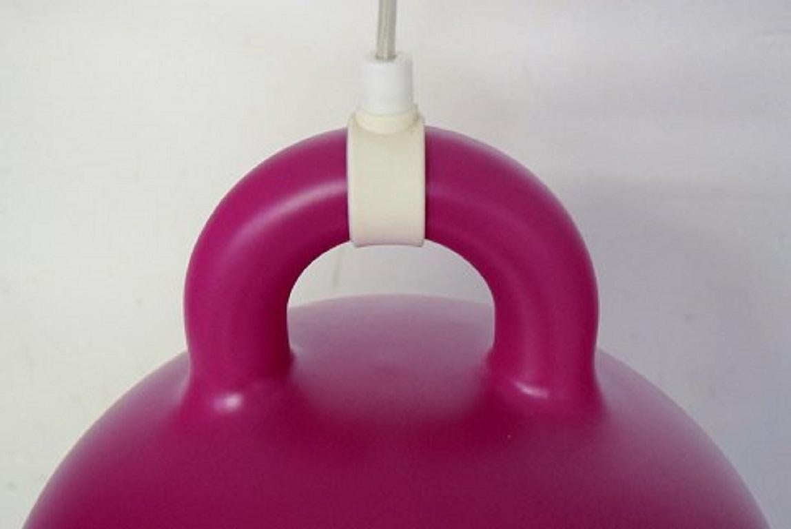 Aluminum Andreas Lund and Jacob Rudbeck for Normann Copenhagen. Bell pendant in purple. For Sale