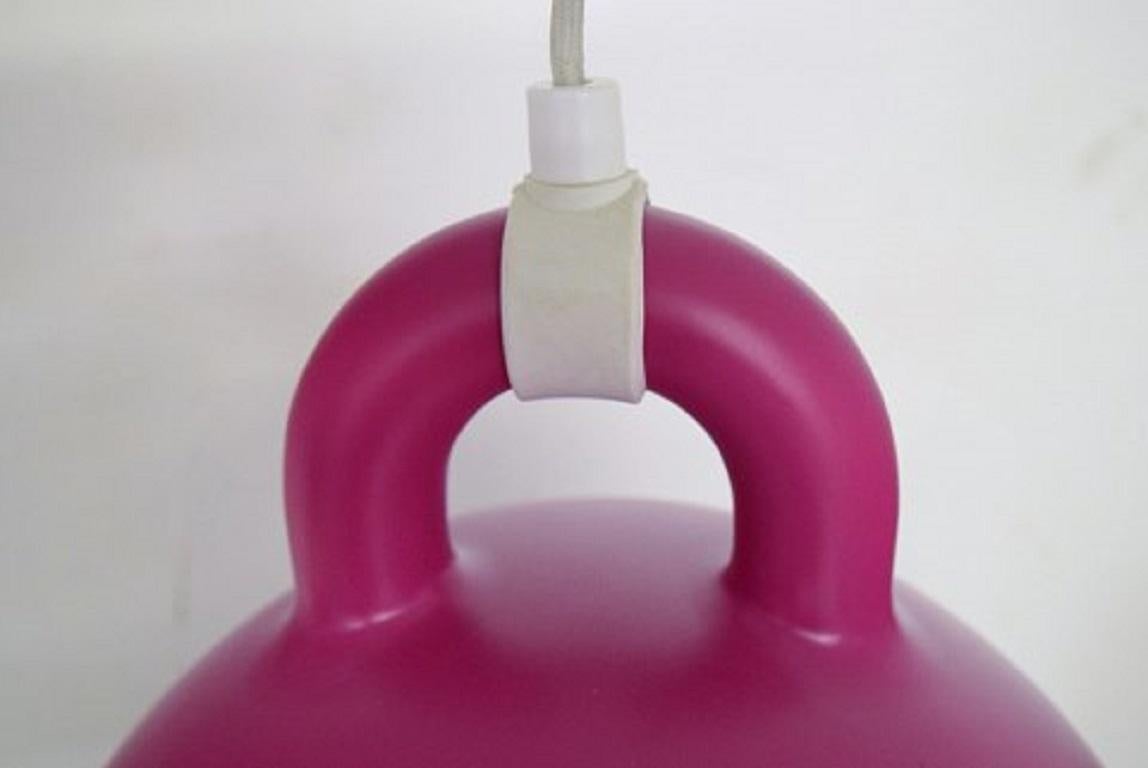 Aluminum Andreas Lund and Jacob Rudbeck for Normann Copenhagen. Bell pendant in purple. For Sale