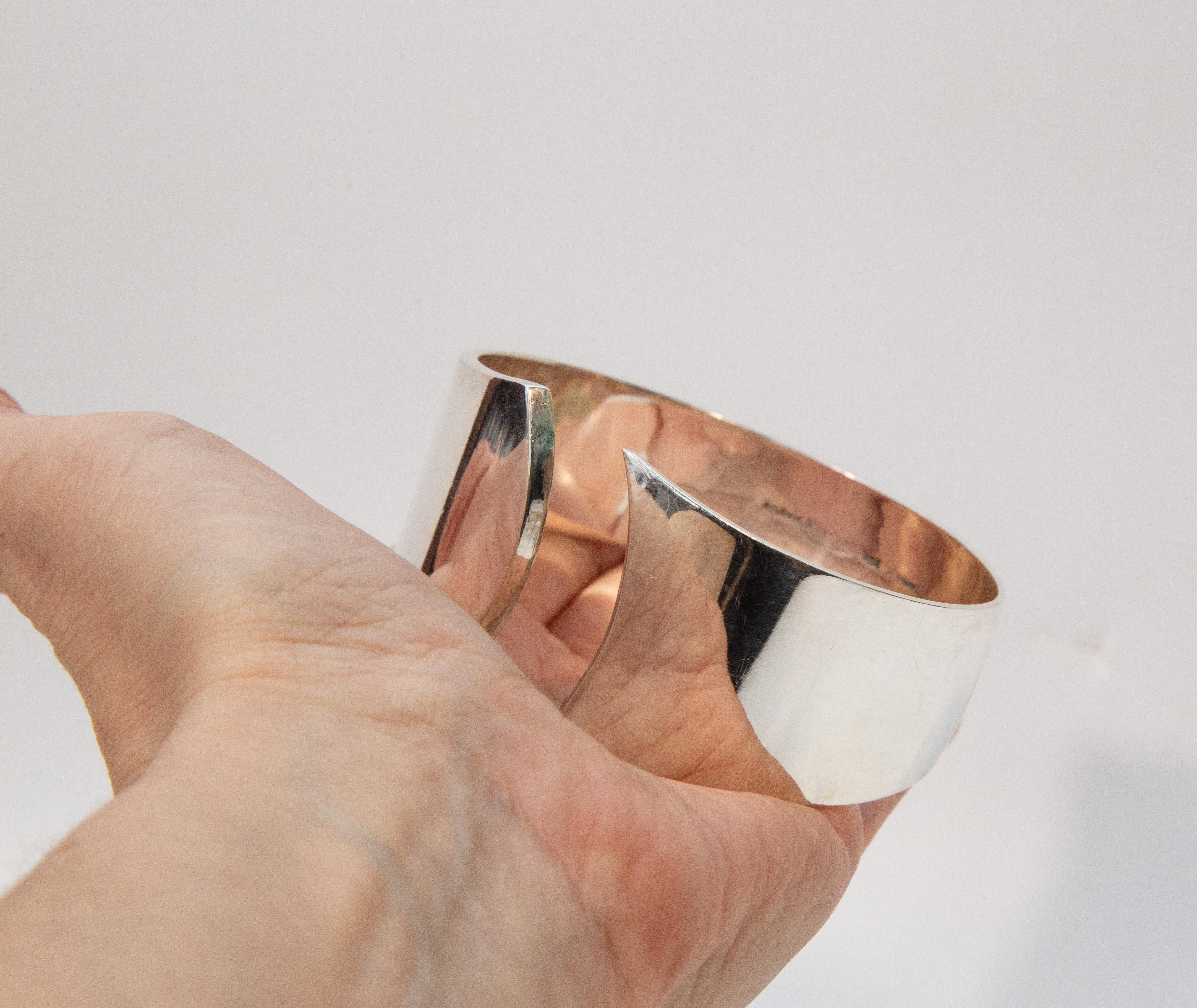 Andreas Mikkelsen Denmark Bracciale in argento Sterling Design Modernista in vendita 10