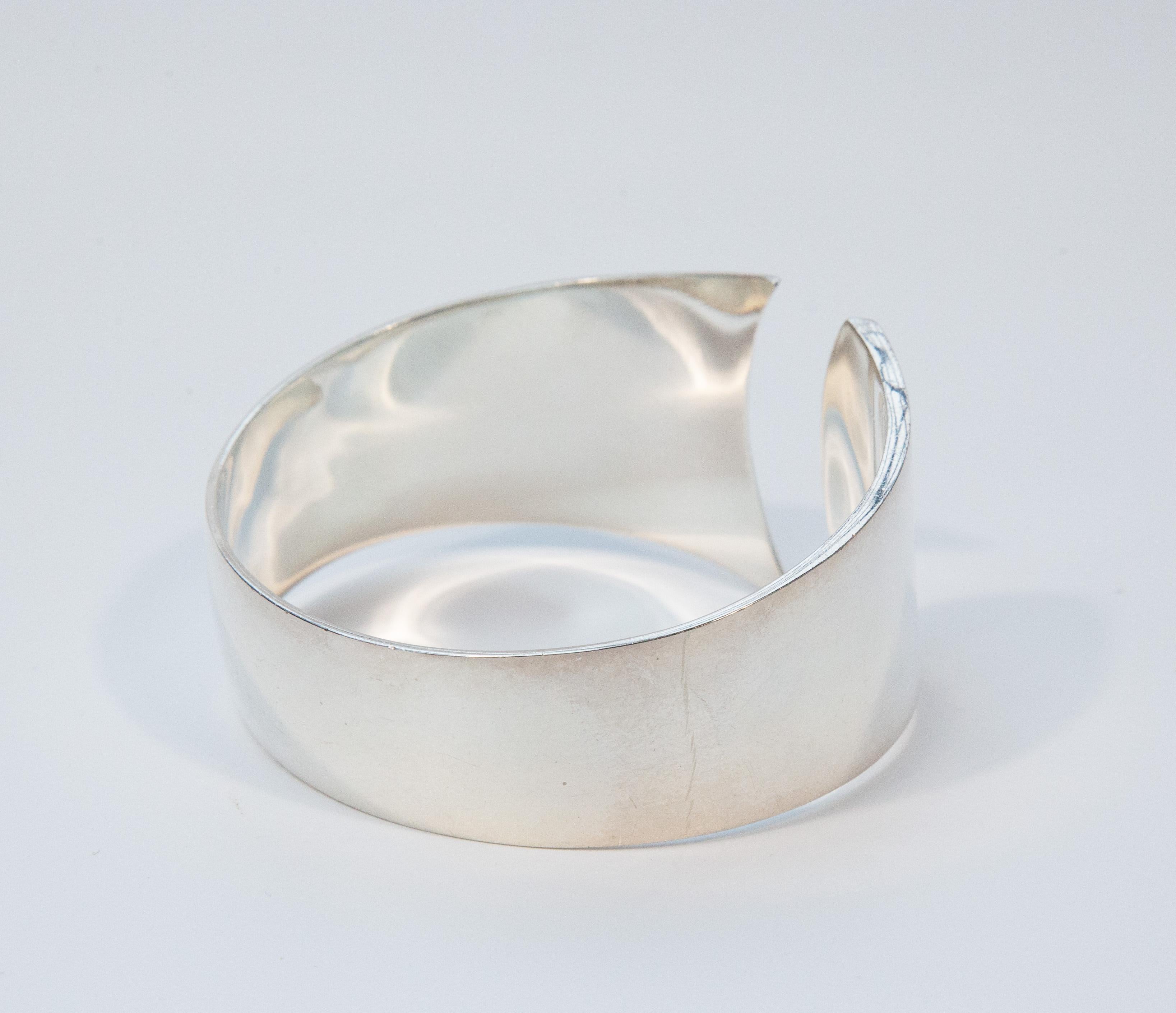 da uomo o donna Andreas Mikkelsen Denmark Bracciale in argento Sterling Design Modernista in vendita