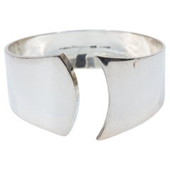 Andreas Mikkelsen Denmark Sterling Silver Cuff Bracelet Modernist Design