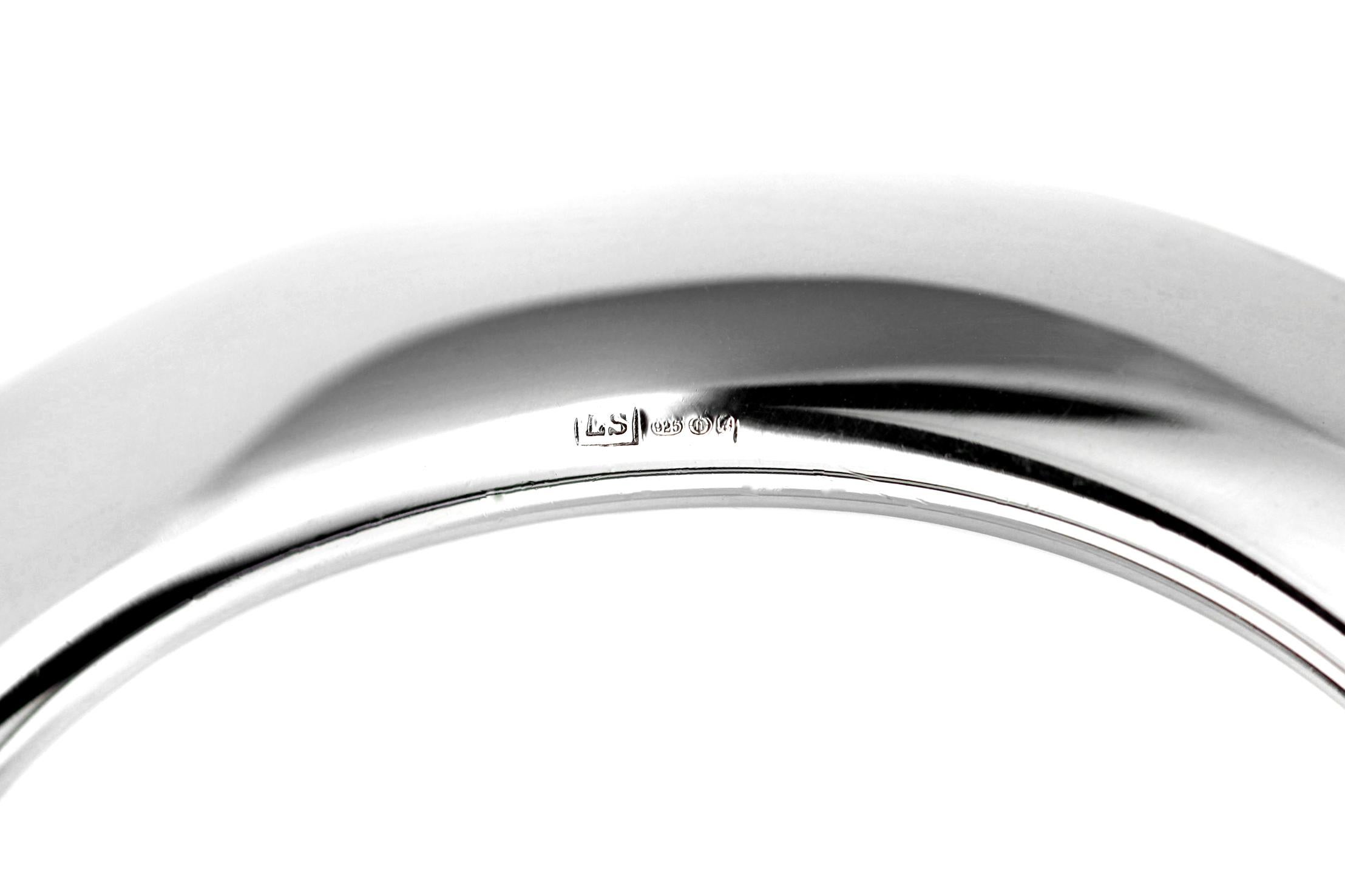 Andreas Mikkelsen Georg Jensen Armreif aus Silber-Ebenholz, Vintage/Retro 5