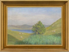 Andreas Moe, Impressionistic Pastoral Landscape With Sheep, Oil Painting