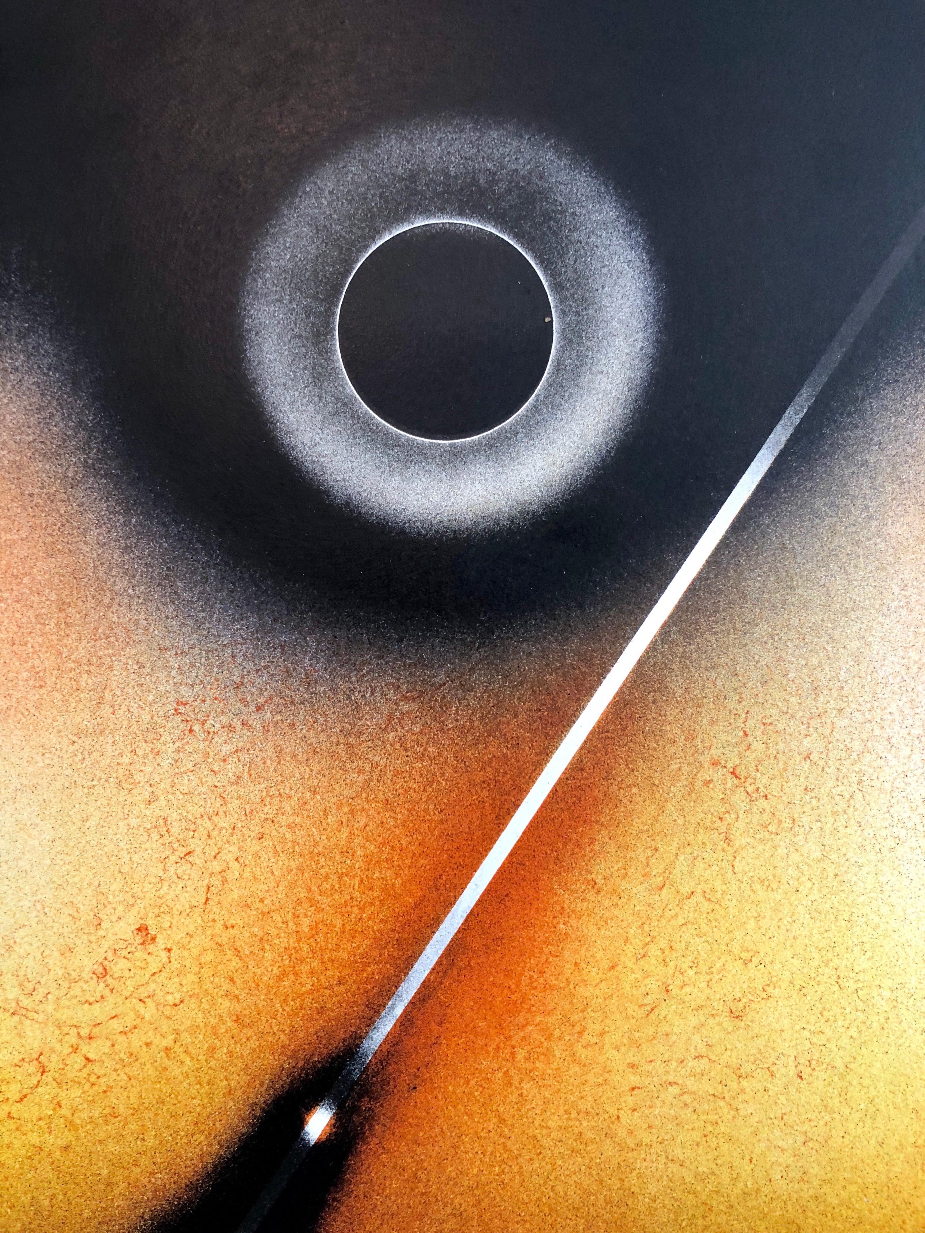 OP Art, Space Art Hand Signed Lithograph Screenprint NASA Artist - Print by Andreas Nottebohm