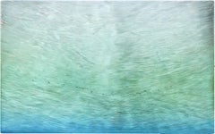 Abstrakte zeitgenössische Aluminium-Skulptur „KN-1960“ in Blau und Grün