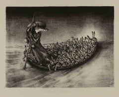 The Jumpship - Lithograph by Paul Weber - 1957