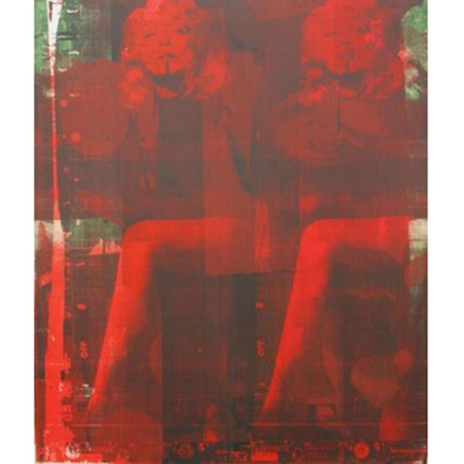 Marlene Red Leg 1 #888 - Mixed Media Art by Andreas Reimann