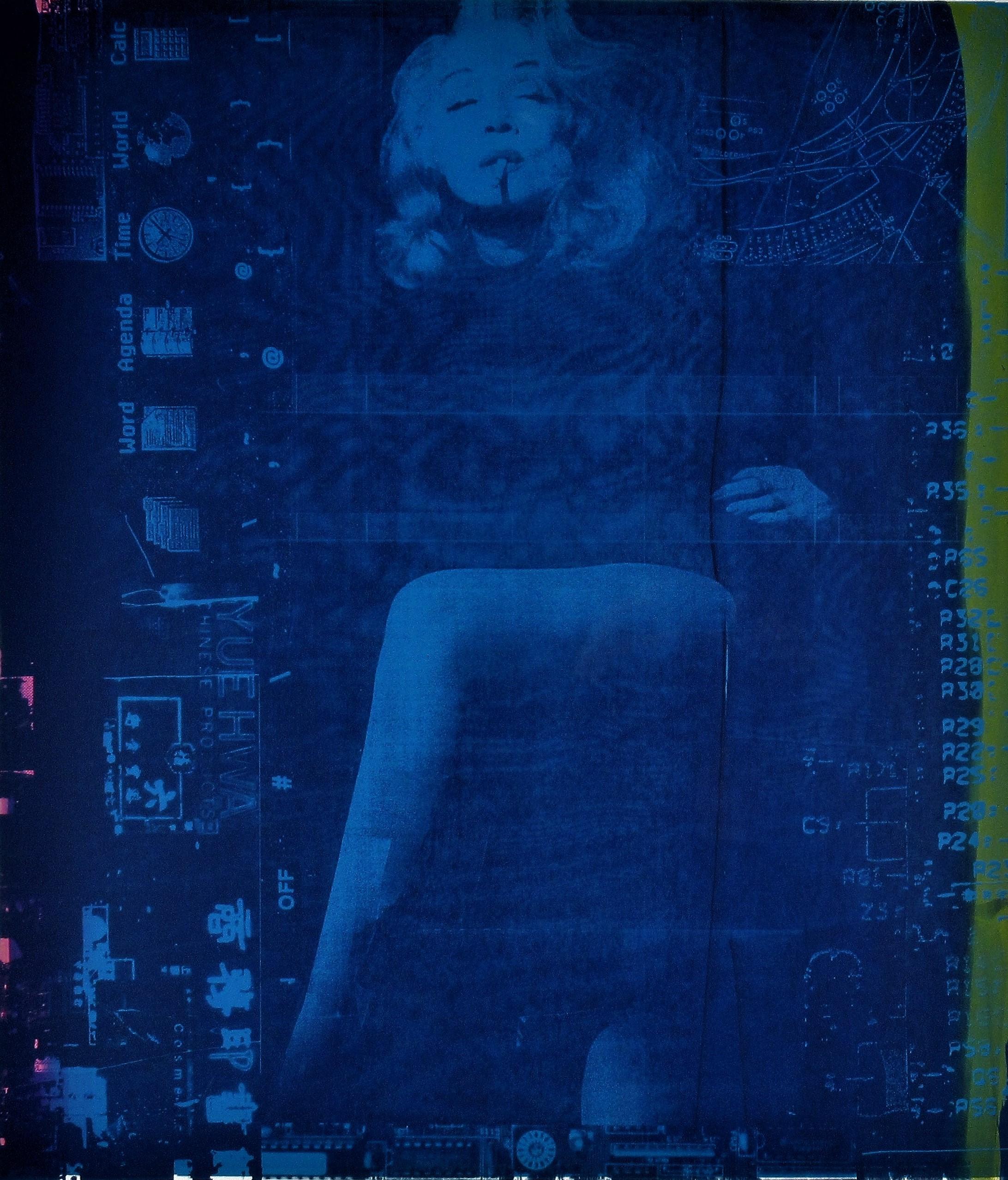 Marlene, Blue Green - Print by Andreas Reimann