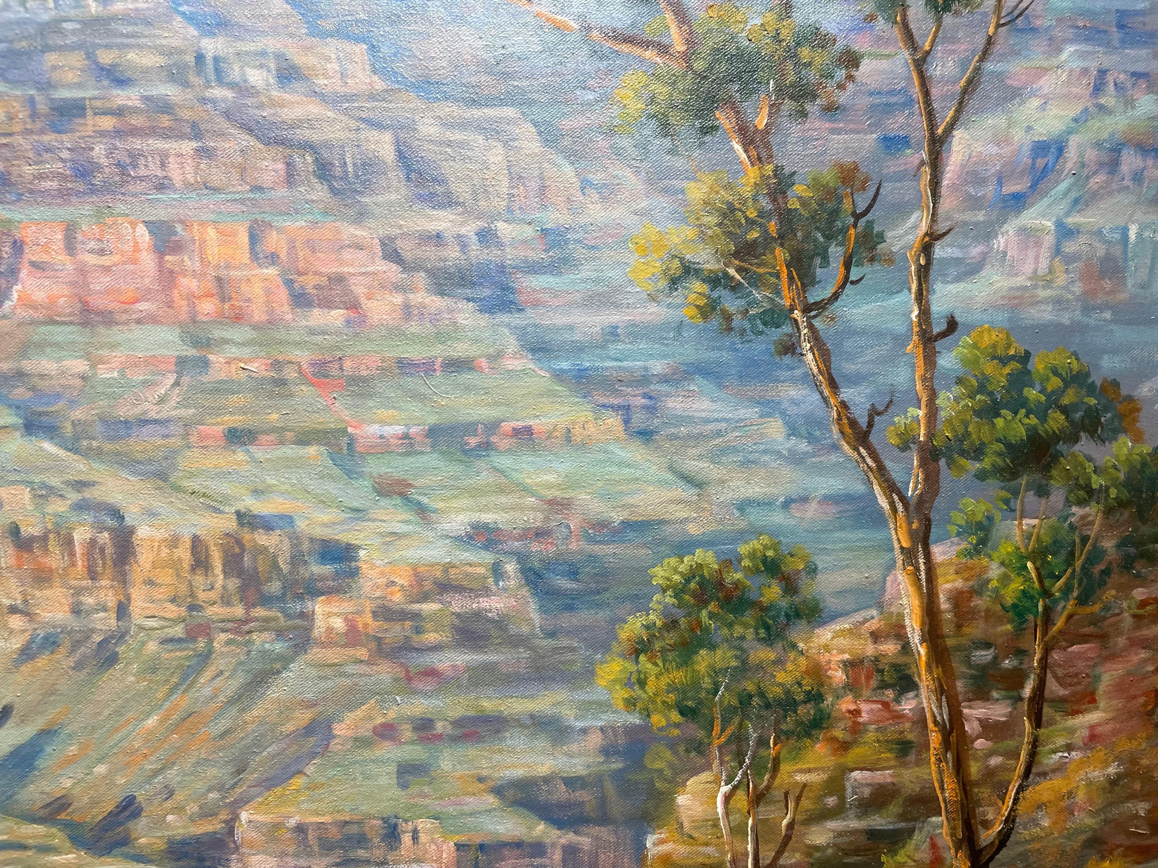 El Gran Cañón, vibrante paisaje occidental de mediados del siglo XX en venta 7