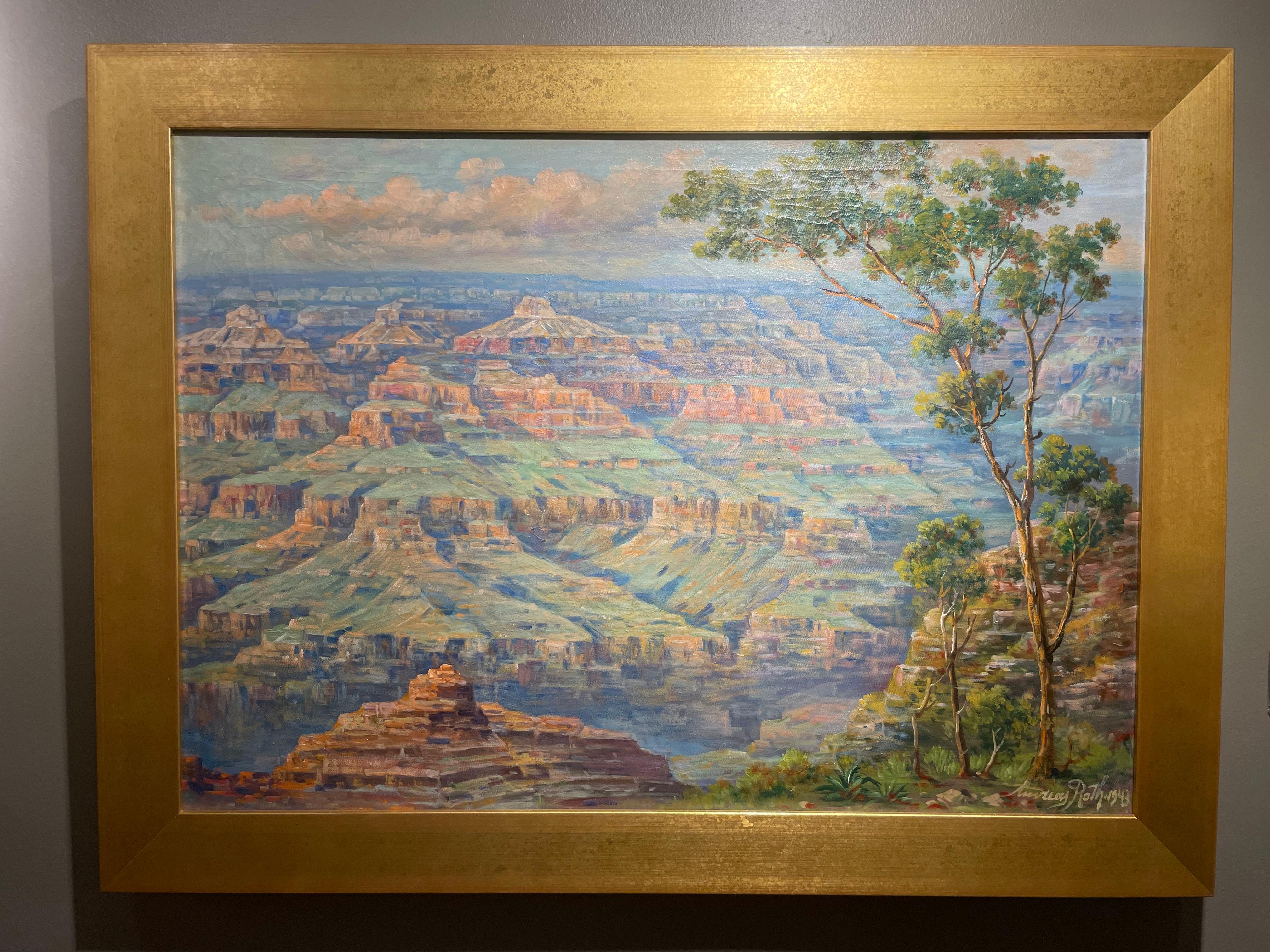 El Gran Cañón, vibrante paisaje occidental de mediados del siglo XX en venta 9