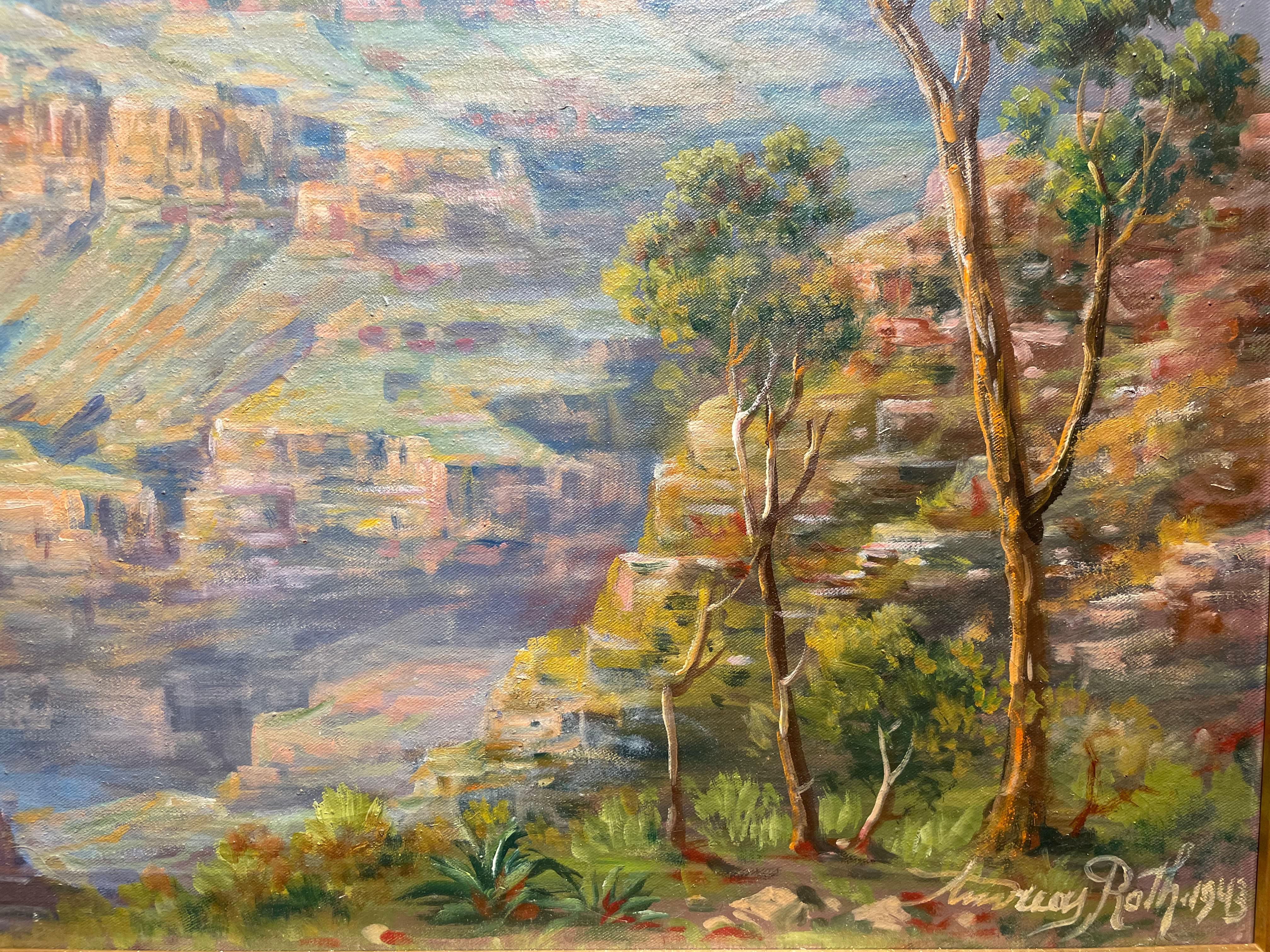 El Gran Cañón, vibrante paisaje occidental de mediados del siglo XX en venta 5