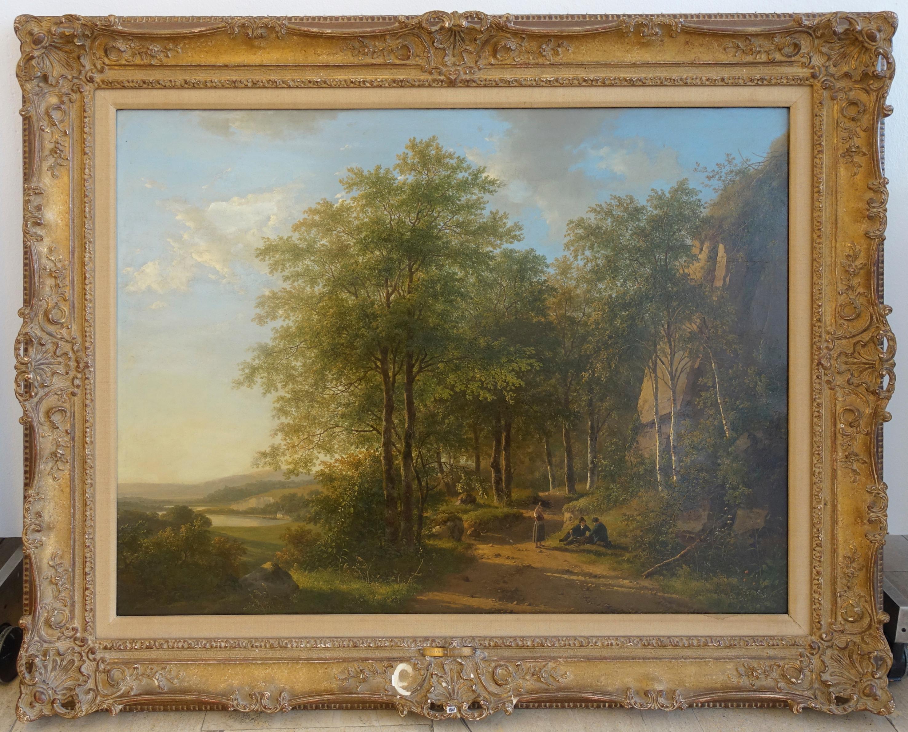 Sommerlandschaft im Meuse-Tal – Painting von Andreas Schelfhout
