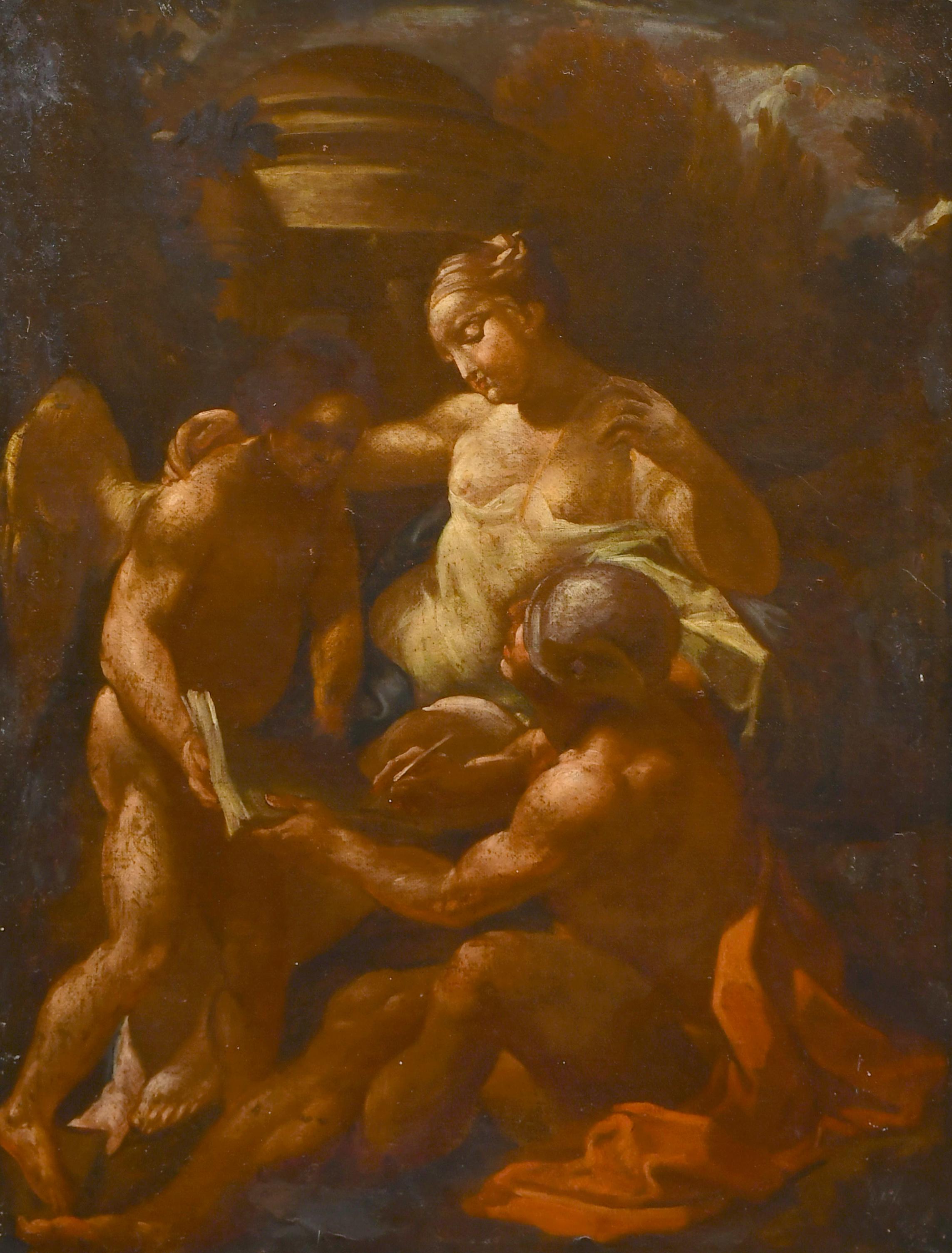 Venus with Cupid and Mars
Circle of Andreas Vaccaro (1604 - 1670) Italian
oil painting on canvas, framed
framed: 31 x 25 inches
canvas: 24 x 18.5 inches
provenance: private collection, South of France
condition: very good and sound condition for its