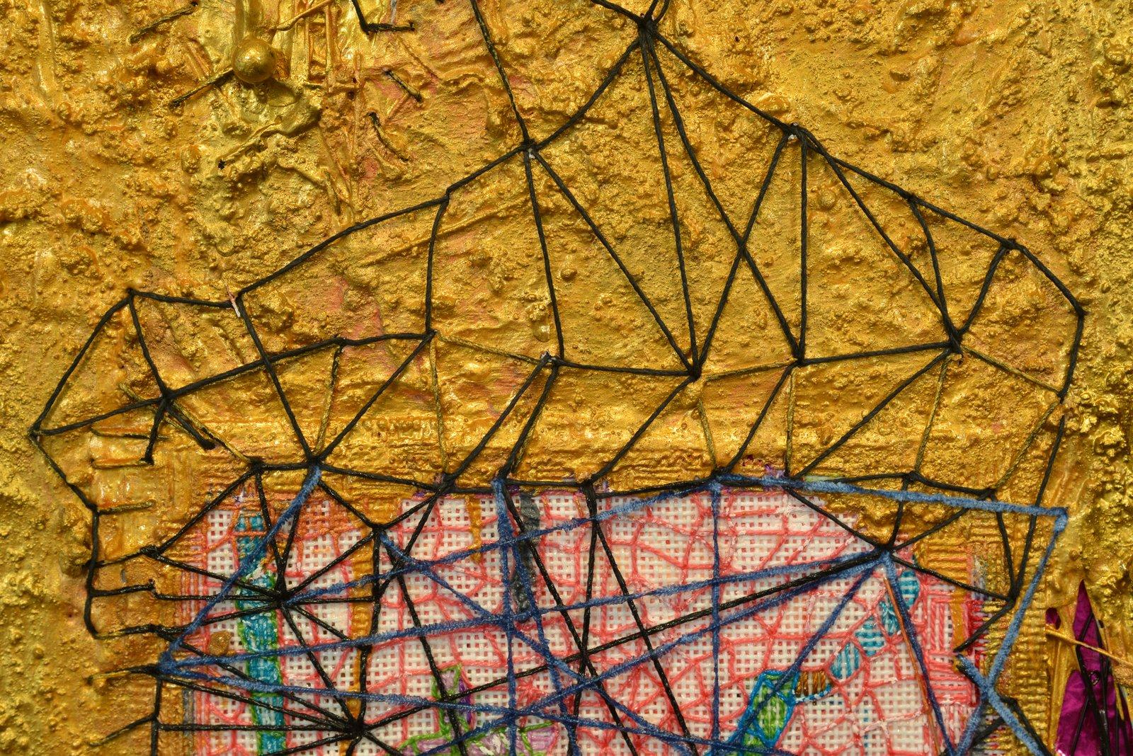 The Rubble #6 - Contemporary Painting by Andrée B. Carter