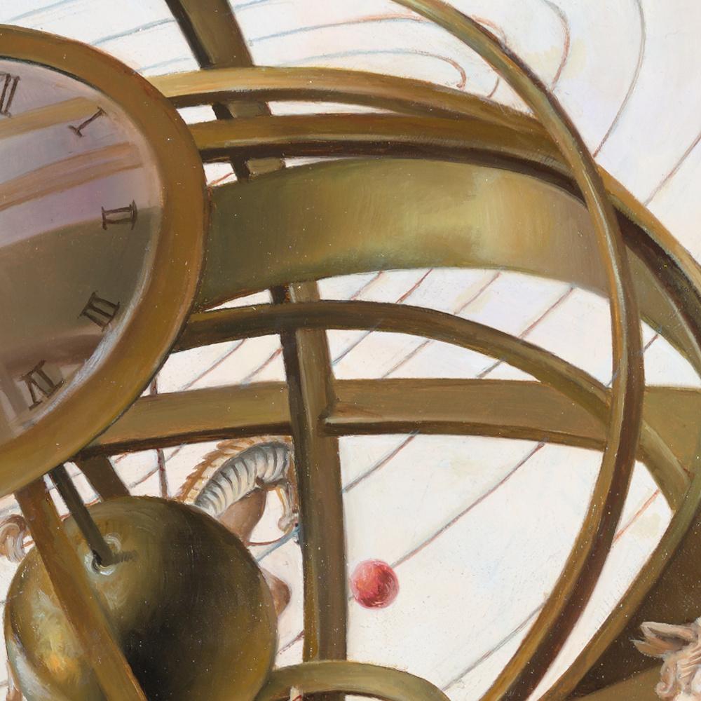 Merry-Go-Round, Karussell Astrolabe Univers&Humanity Symbolistisches Ölgemälde im Angebot 6