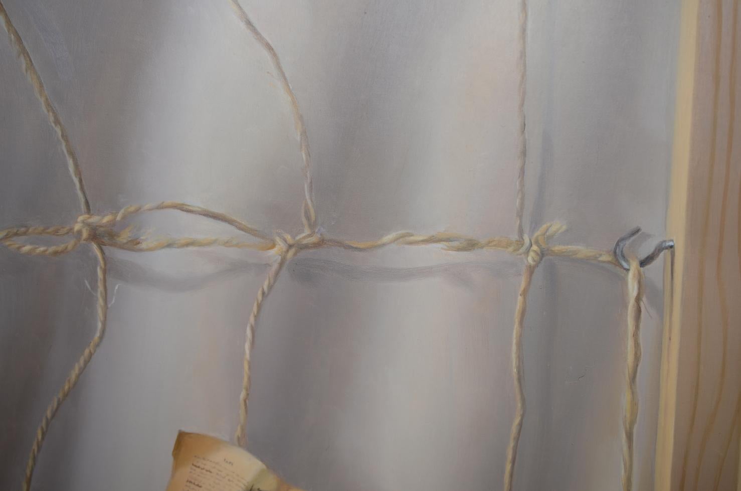 “Our Destiny”,  Anchor Spider Web Girl Standing on a Rope Symbolist Oil Painting 6