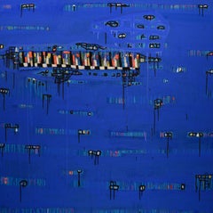 Ora di Cena, Colección Motherlode. abstracto Pigmento de arcilla, hilo, óleo, lienzo