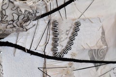 Remnants 6, Medium white and black dress with 6 small dresses attached