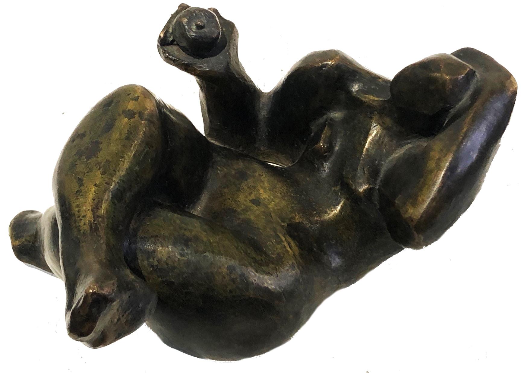 Andrée Hochar Fattal, Forbidden Fruit, Modernist Bronze Sculpture, 20th C. For Sale 1