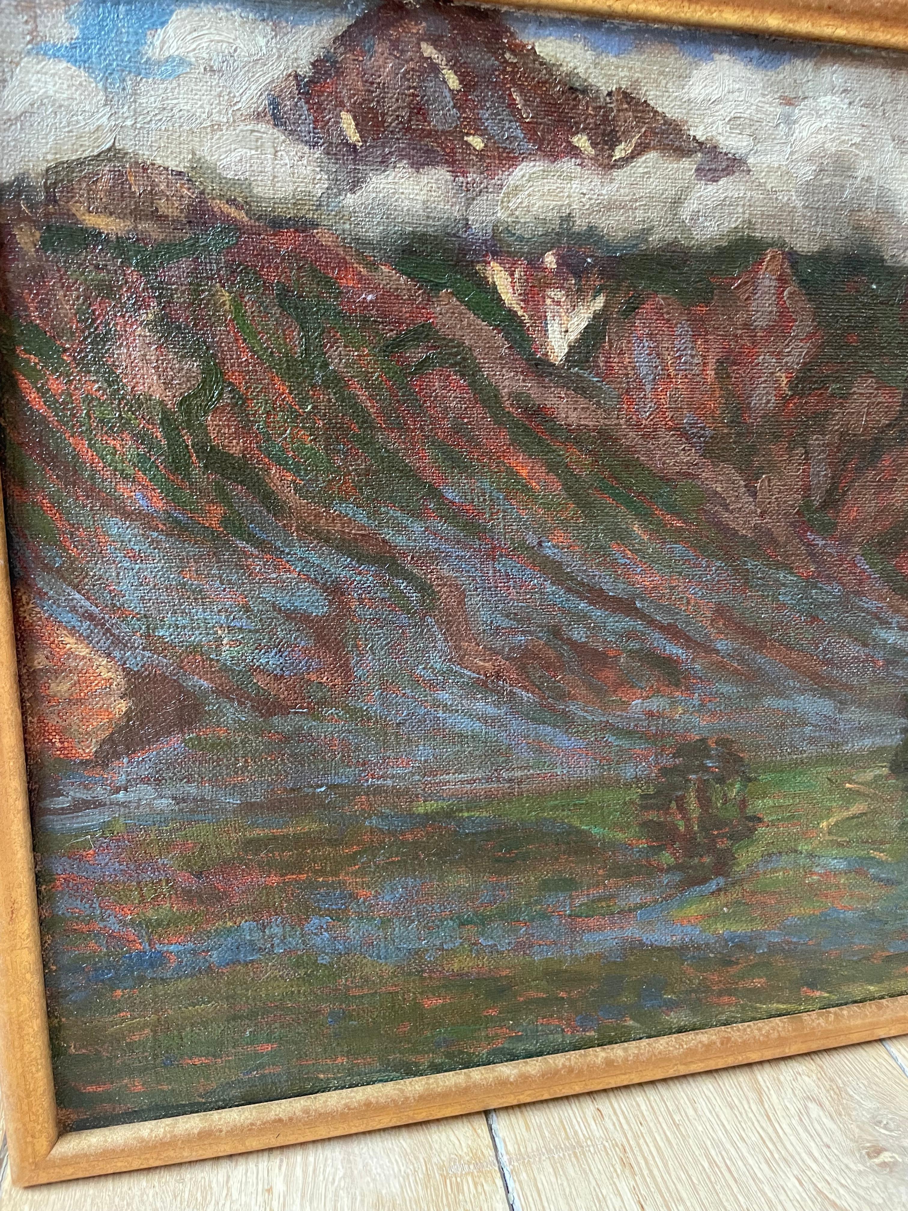 Vista di una montagna a Sonarmag, regione del Kashmir, Himalaya in vendita 1