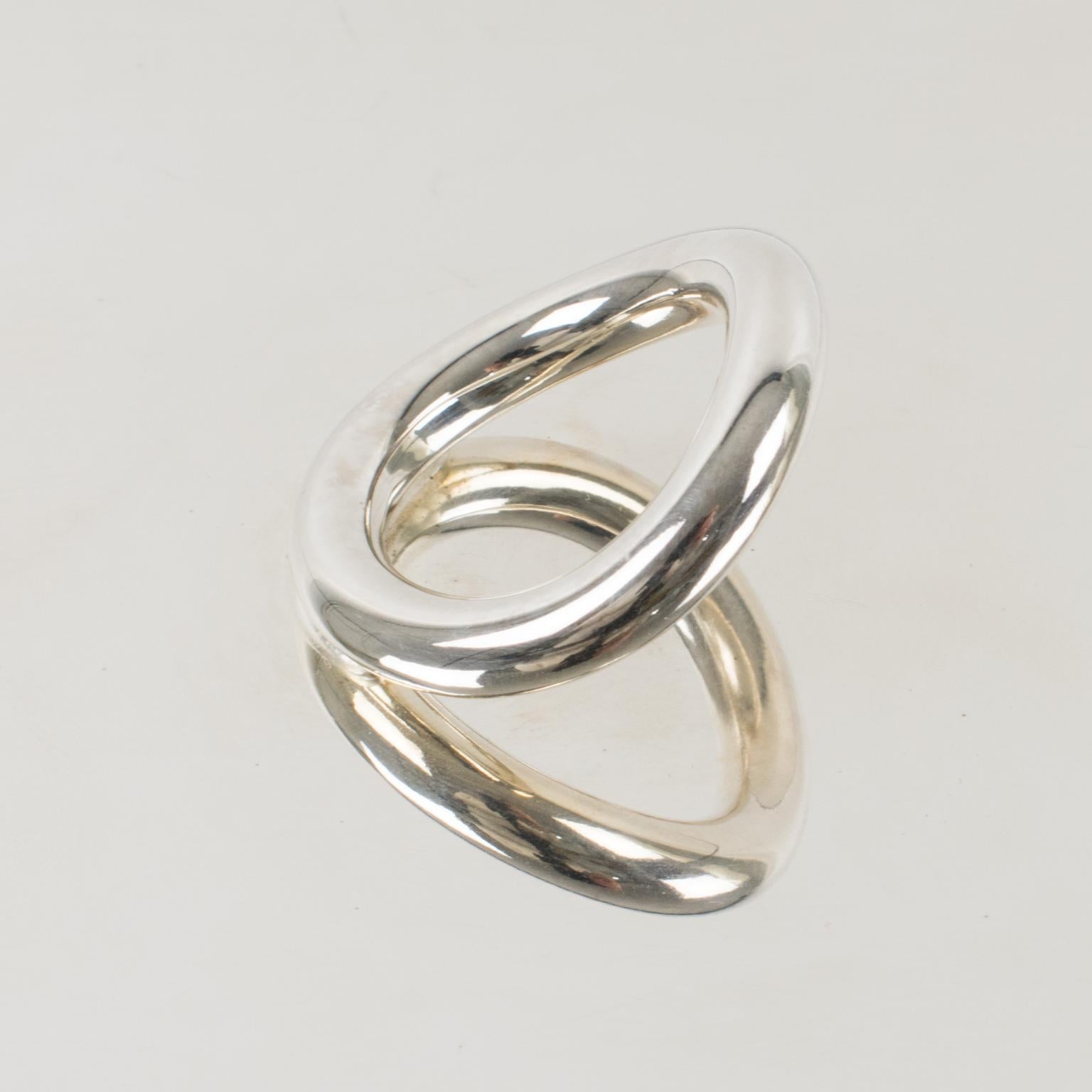 Andrée Putman for Christofle Silver Plate and Black Lacquer Vertigo Box In Excellent Condition In Atlanta, GA