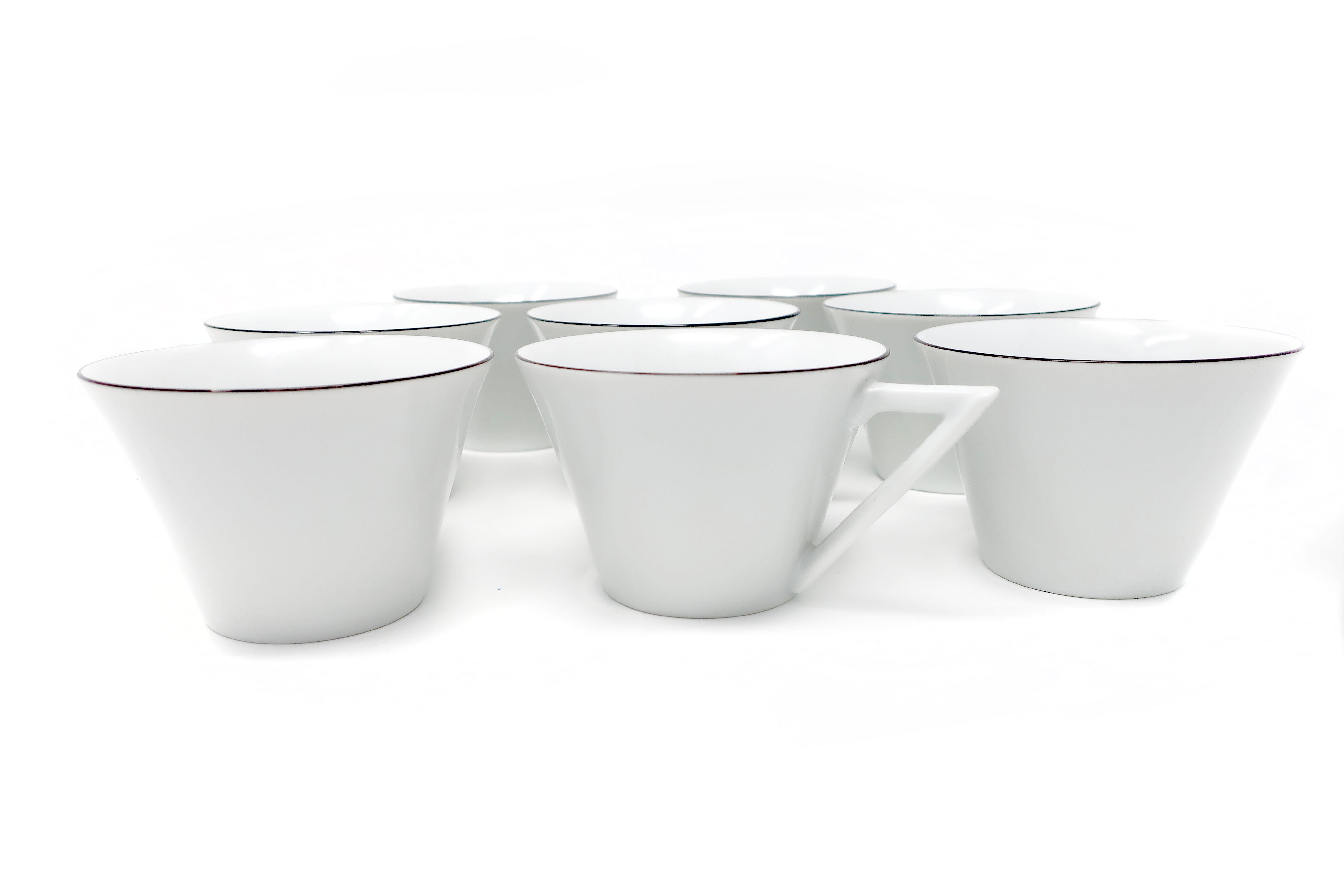 Andree Putman for Sasaki Cups and Saucers In Good Condition In Brooklyn, NY