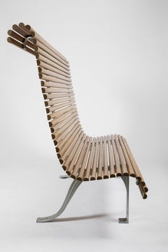 Andrée Putman (FR 1915-2013): Banc Eléphant, Teakholz und Aluminiumguss