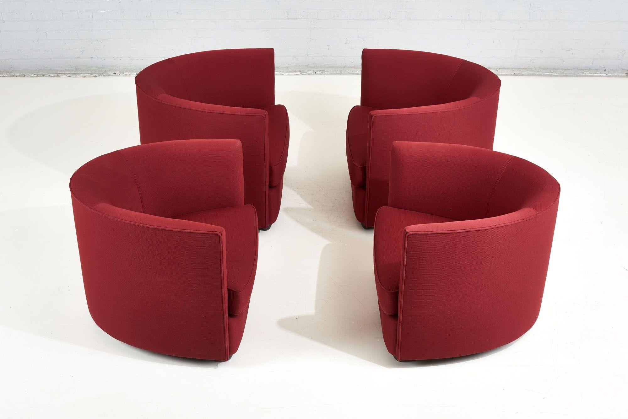 Andree Putman Pair Crescent Lounge Chair, 1980 For Sale 6